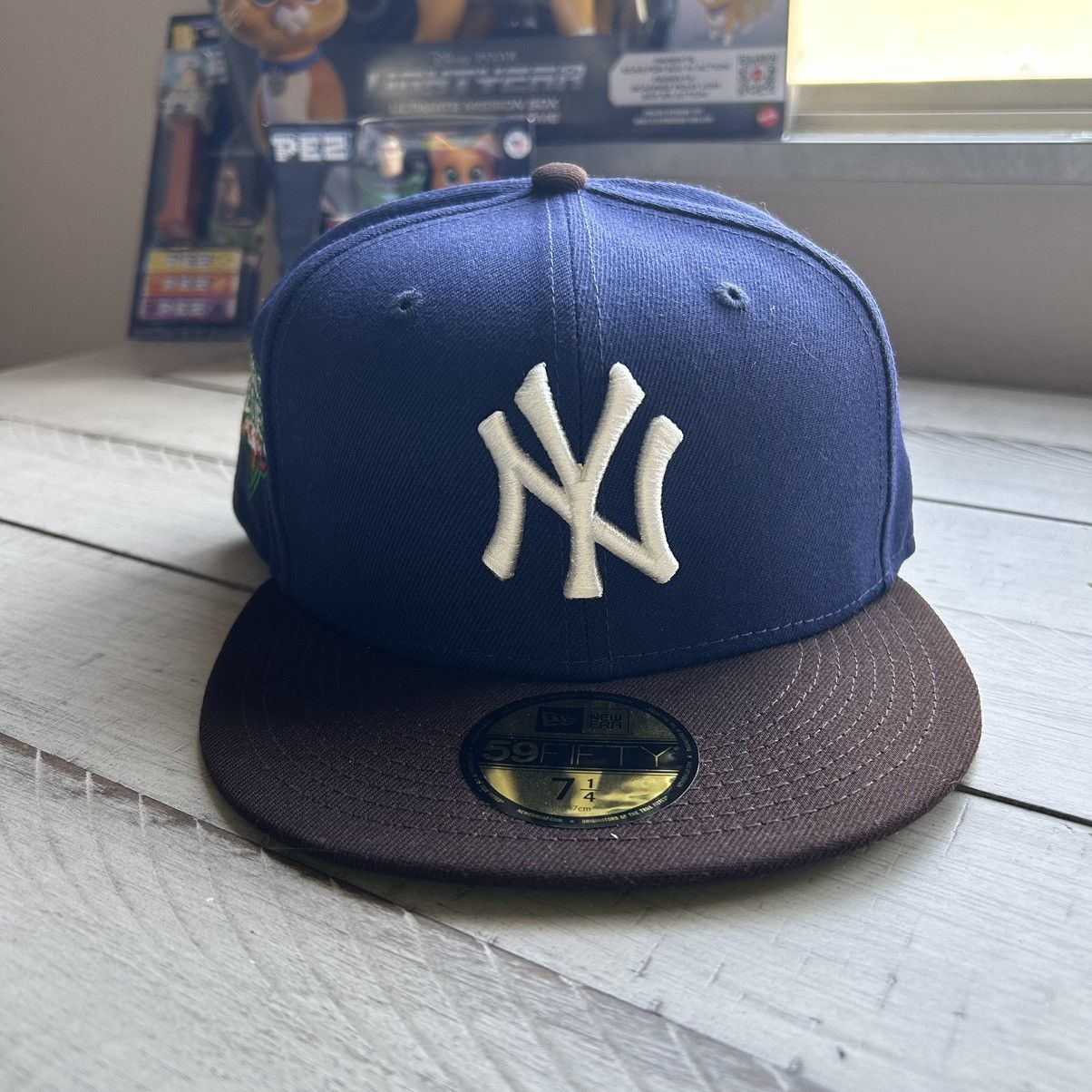 New York Yankees 7 1/4 ALL THE RiGHT POLO RALPH LAUREN NAVY BROWN GREEN UV Size ONE SIZE - 3 Thumbnail