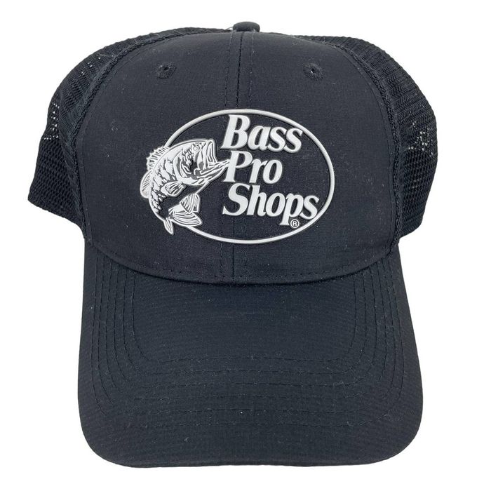 bass-pro-shops-bass-pro-shops-mesh-fitted-trucker-hat-cap-black-grailed