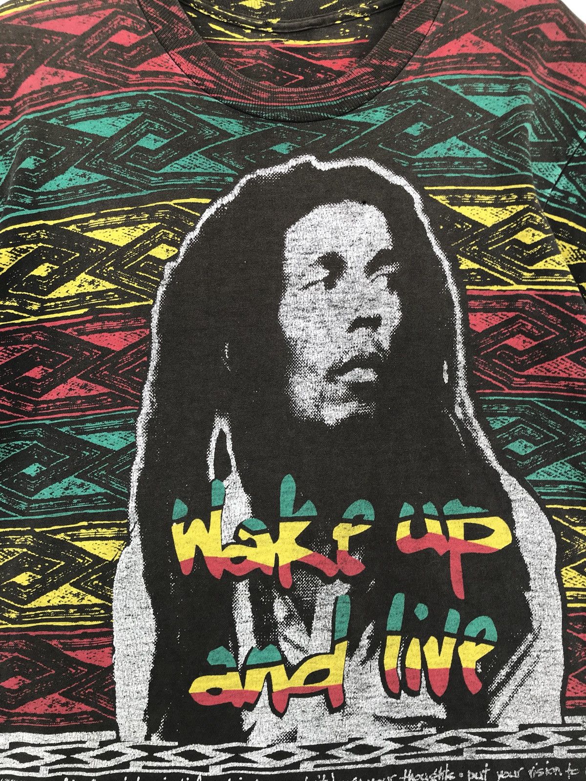 Bob Marley ✔️ Vintage 90’s Bob Marley Tie Dye Reggae Single Stitch Size US L / EU 52-54 / 3 - 2 Thumbnail
