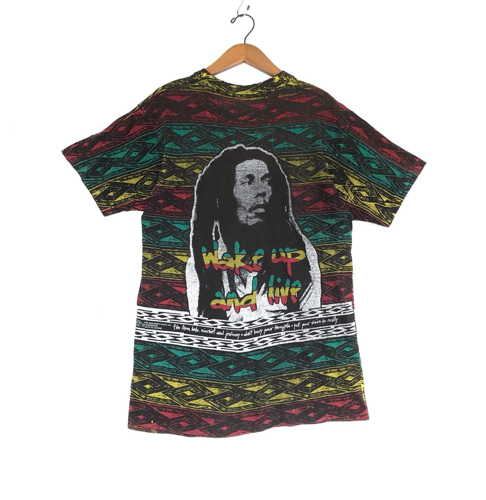Bob Marley ✔️ Vintage 90’s Bob Marley Tie Dye Reggae Single Stitch Size US L / EU 52-54 / 3 - 4 Thumbnail