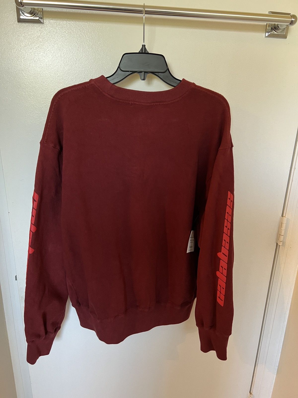 Yeezy Season Calabasas Crewneck Sweater Maroon Red Sz M