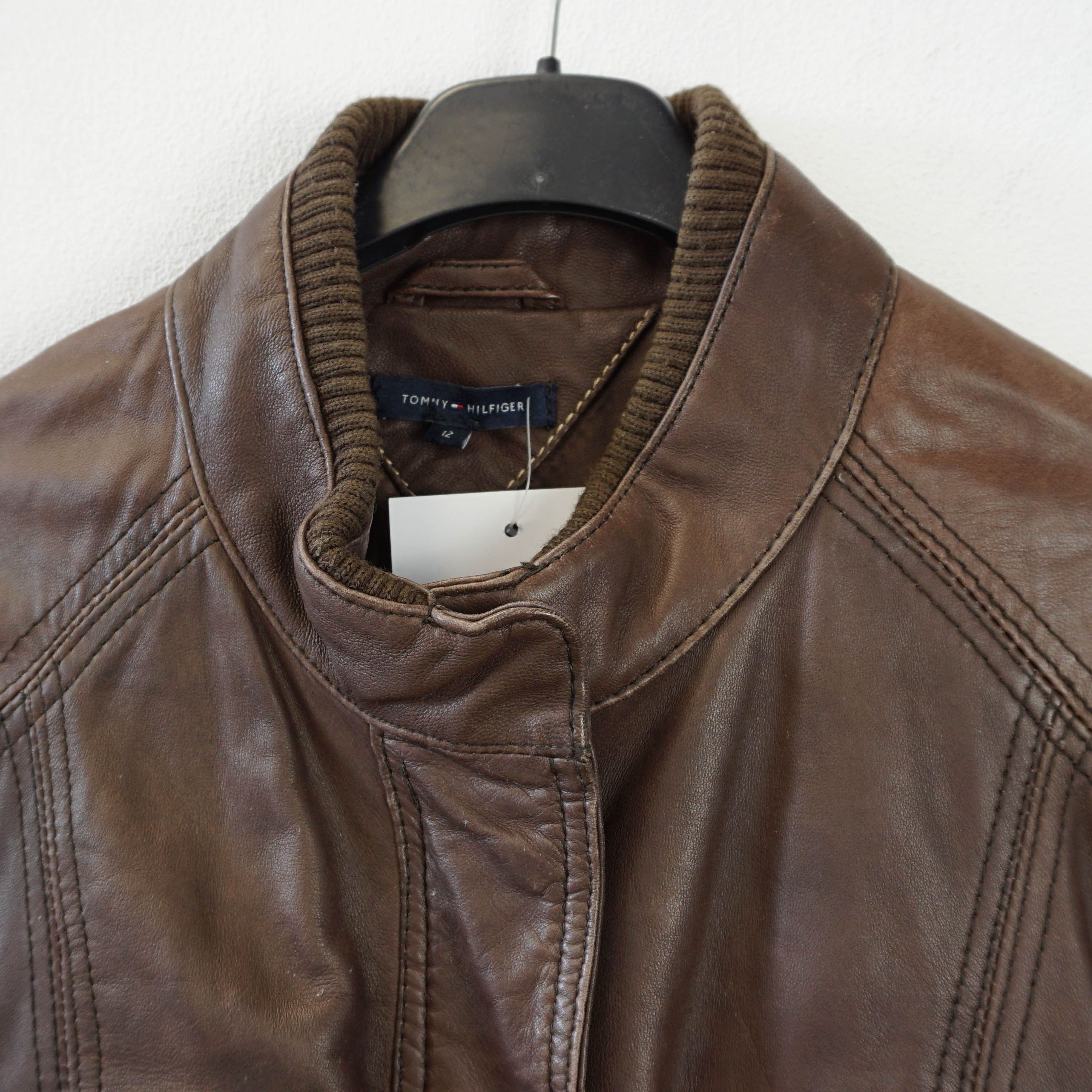 Tommy Hilfiger Leather Jacket Size M / US 6-8 / IT 42-44 - 2 Thumbnail