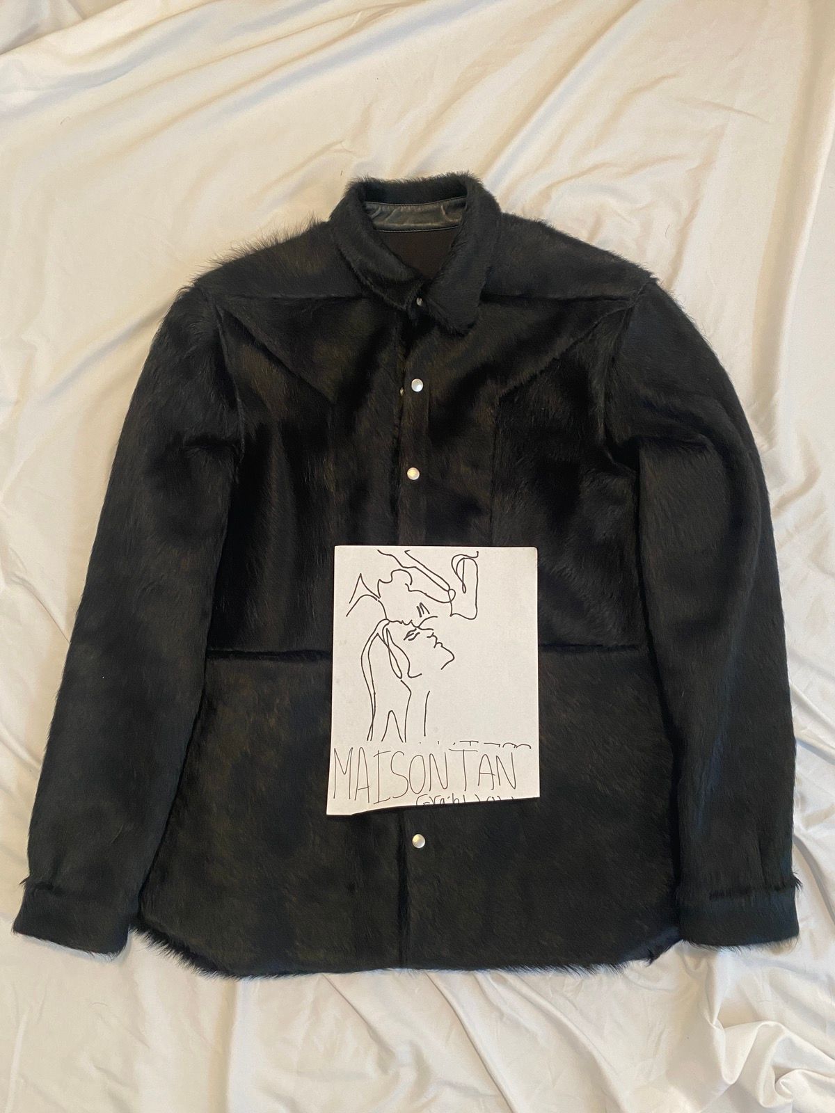 Pre-owned Fw22 Strobe Ponyhair/cow Fur Outershirt/jacket In Black