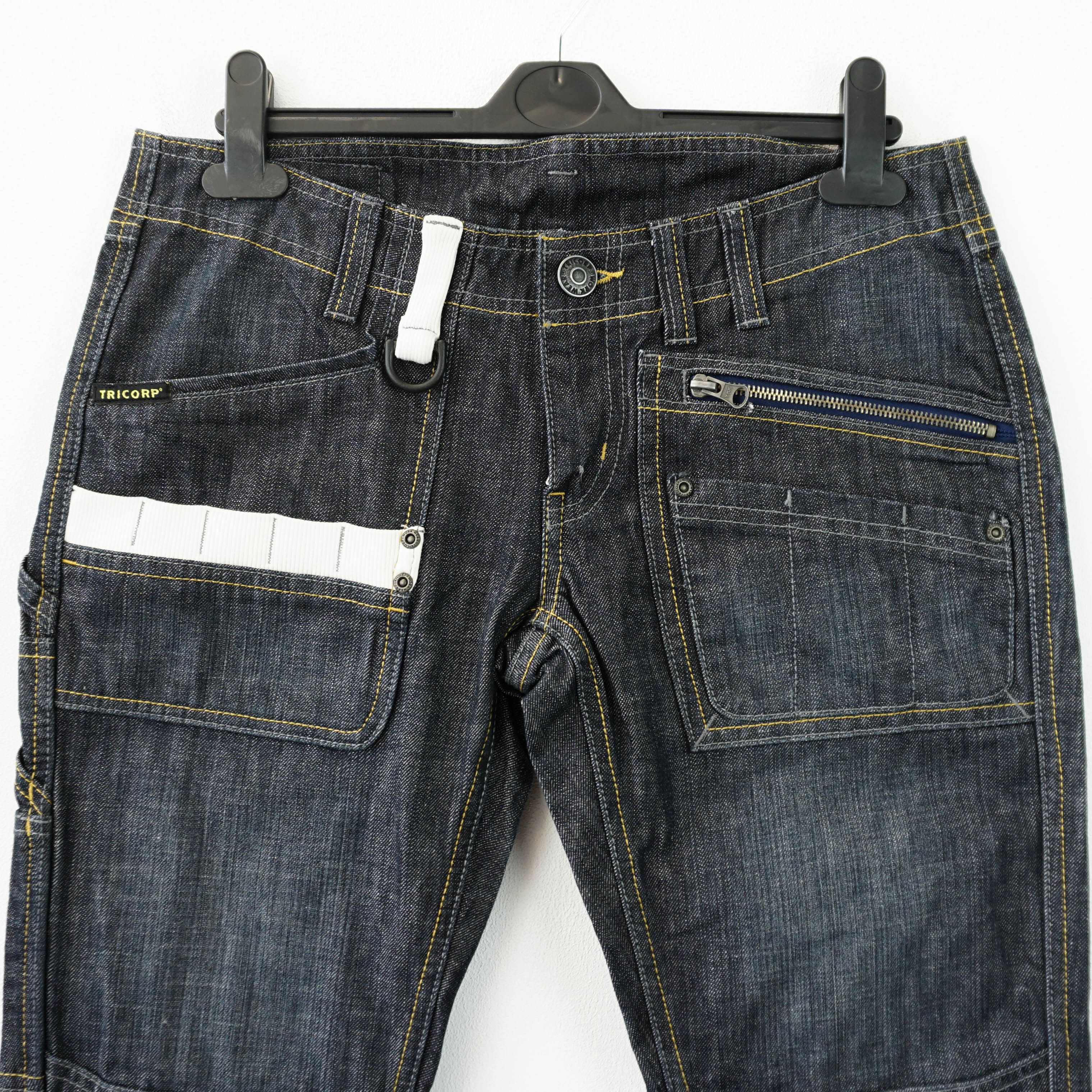 Vintage TRICORP Double Knee Workwear Cargo Jeans Size 29" - 2 Thumbnail