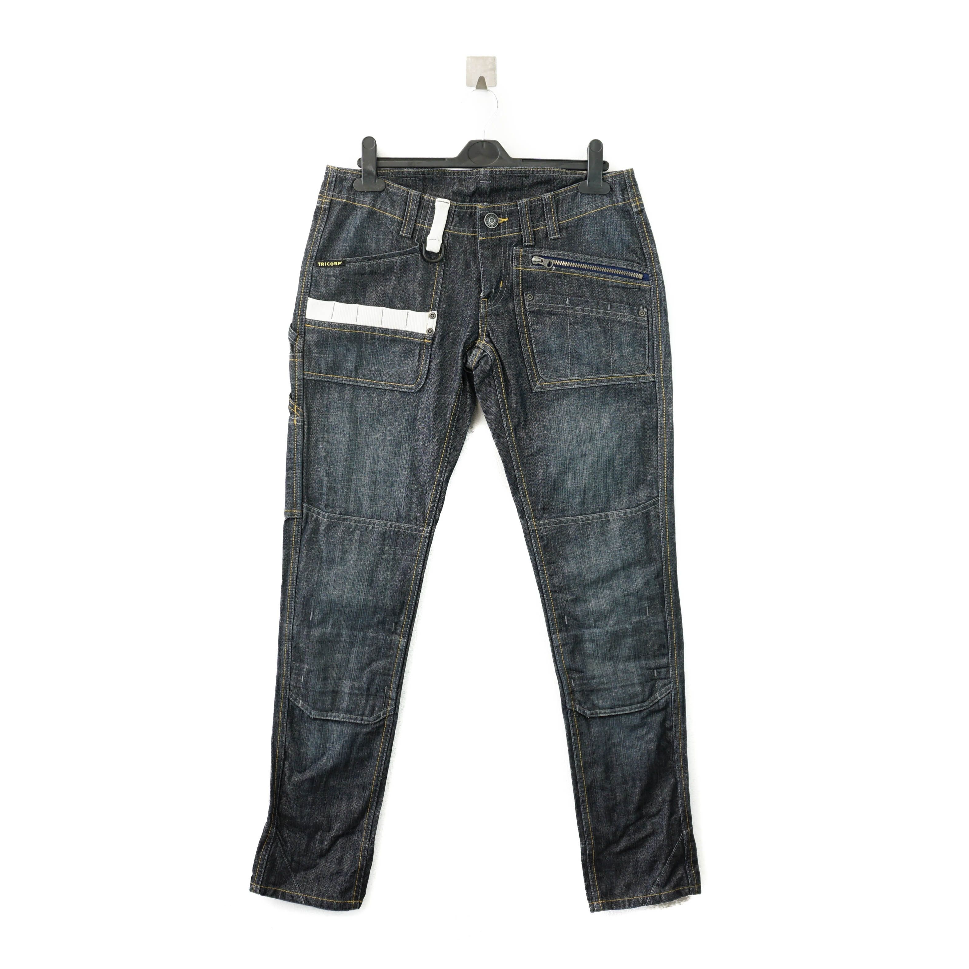 Vintage TRICORP Double Knee Workwear Cargo Jeans Size 29" - 1 Thumbnail