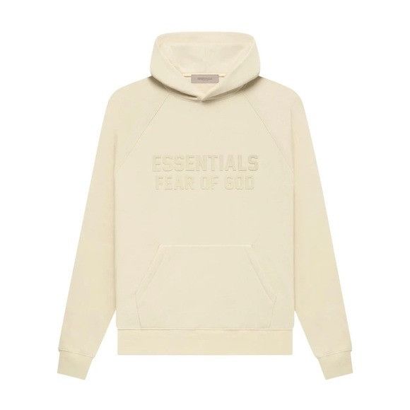 image of New Fear Of God Essentials Hoodie In Eggshell Size 2Xl in Cream, Men's