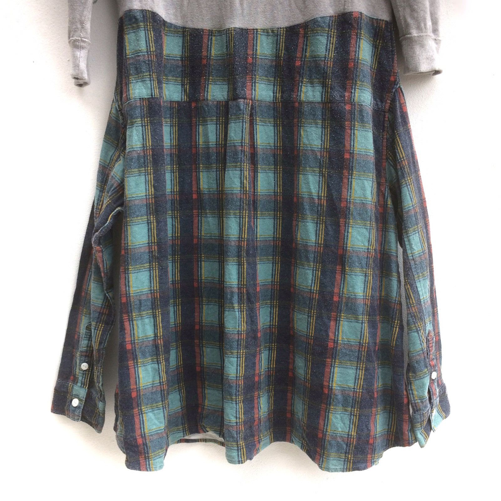 Issey Miyake Assemblage Hybrid Sweatshirt + Flannel Unusual Design Size M / US 6-8 / IT 42-44 - 10 Thumbnail