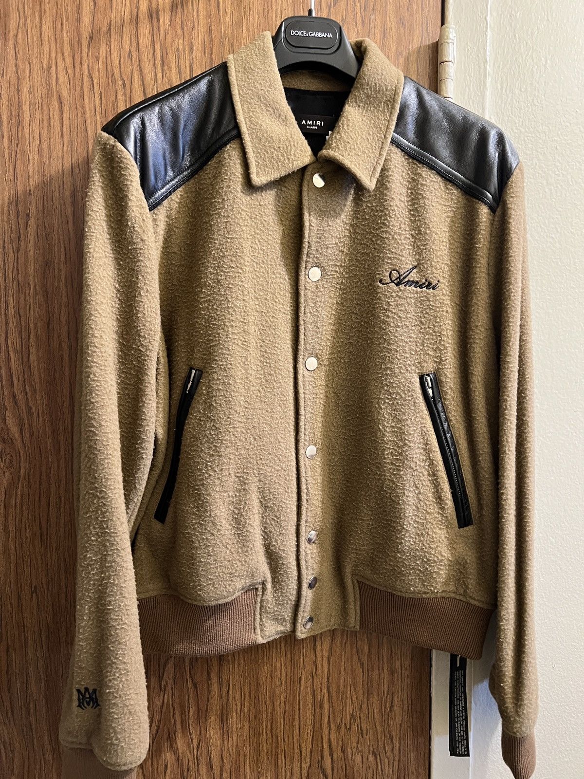 Amiri $1990 AMIRI Leather Trim Logo Western Varsity Bomber Jacket Size US XS / EU 42 / 0 - 1 Thumbnail