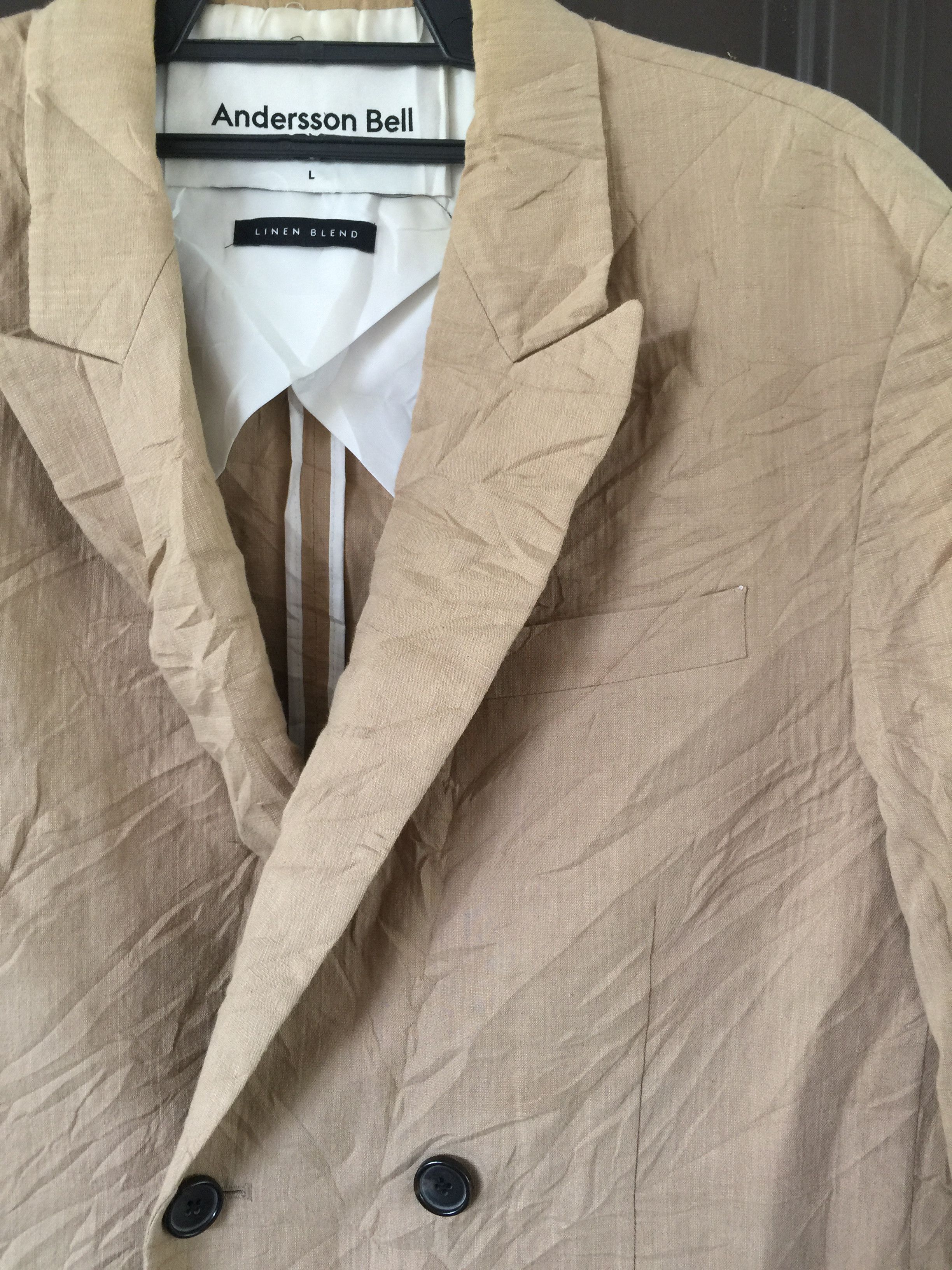 Andersson Bell Amsterdam Linen Double Breasted Jacket Size US L / EU 52-54 / 3 - 3 Thumbnail