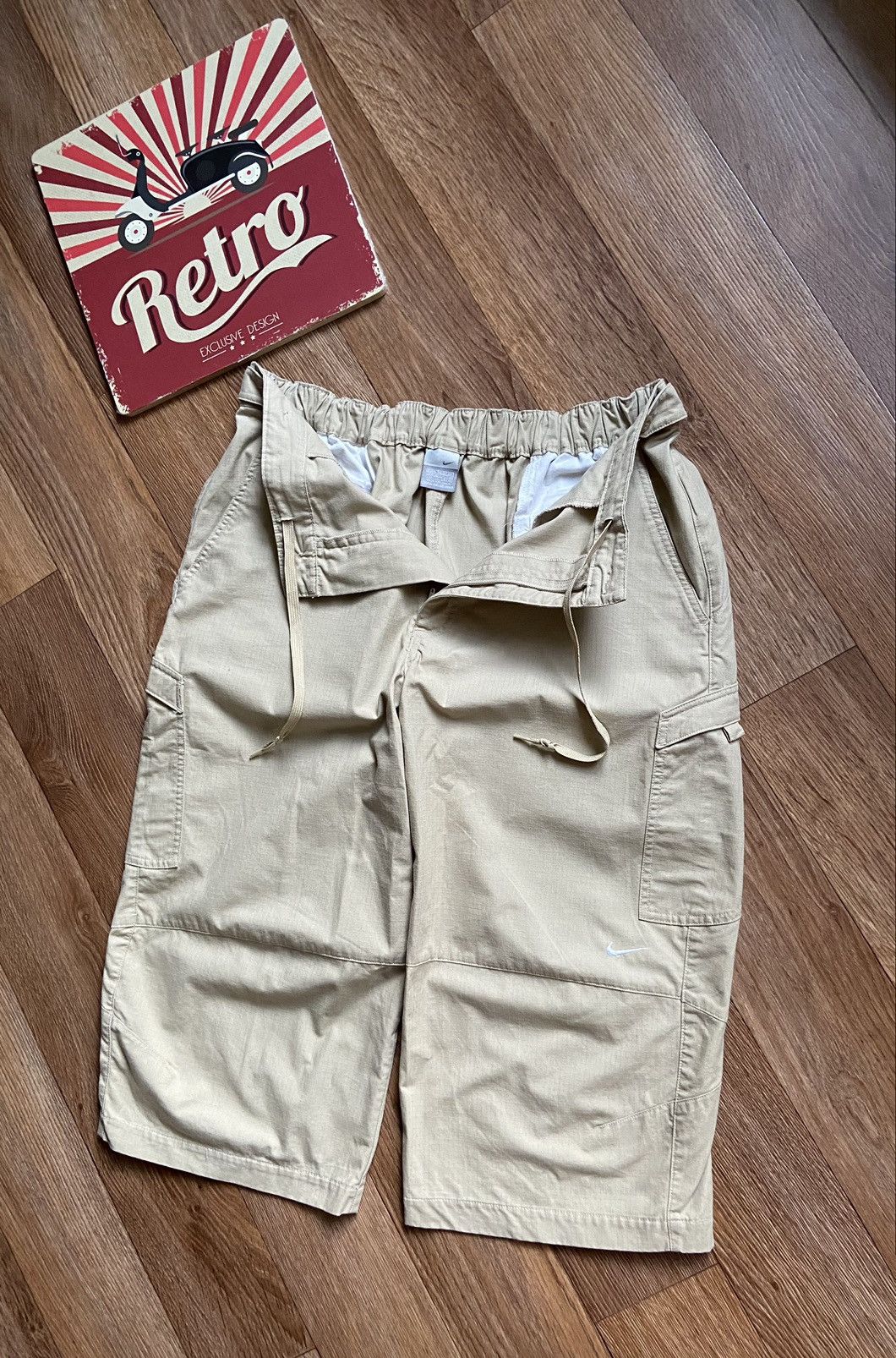 Nike × Vintage Nike Basic Logo Oversize Boxy Outdoor Shorts Size US 34 / EU 50 - 4 Thumbnail