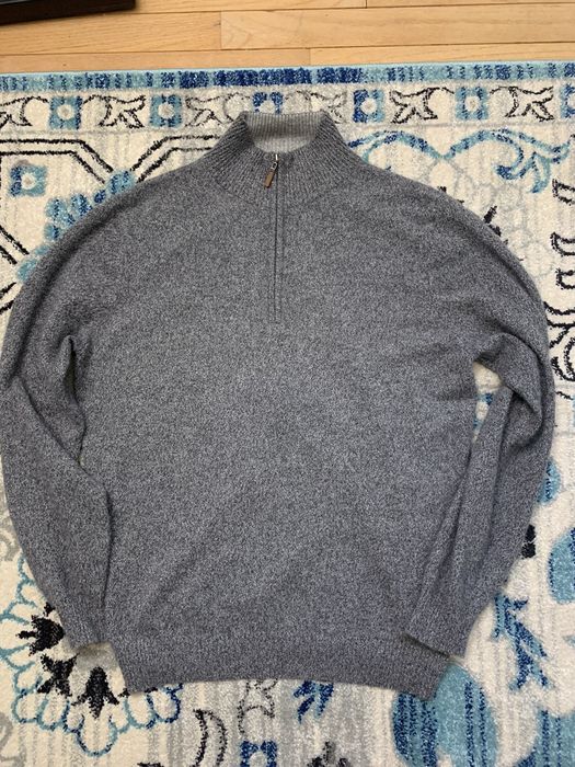 Saks Fifth Avenue Cashmere 1/3 Zip Neck Sweater | Grailed