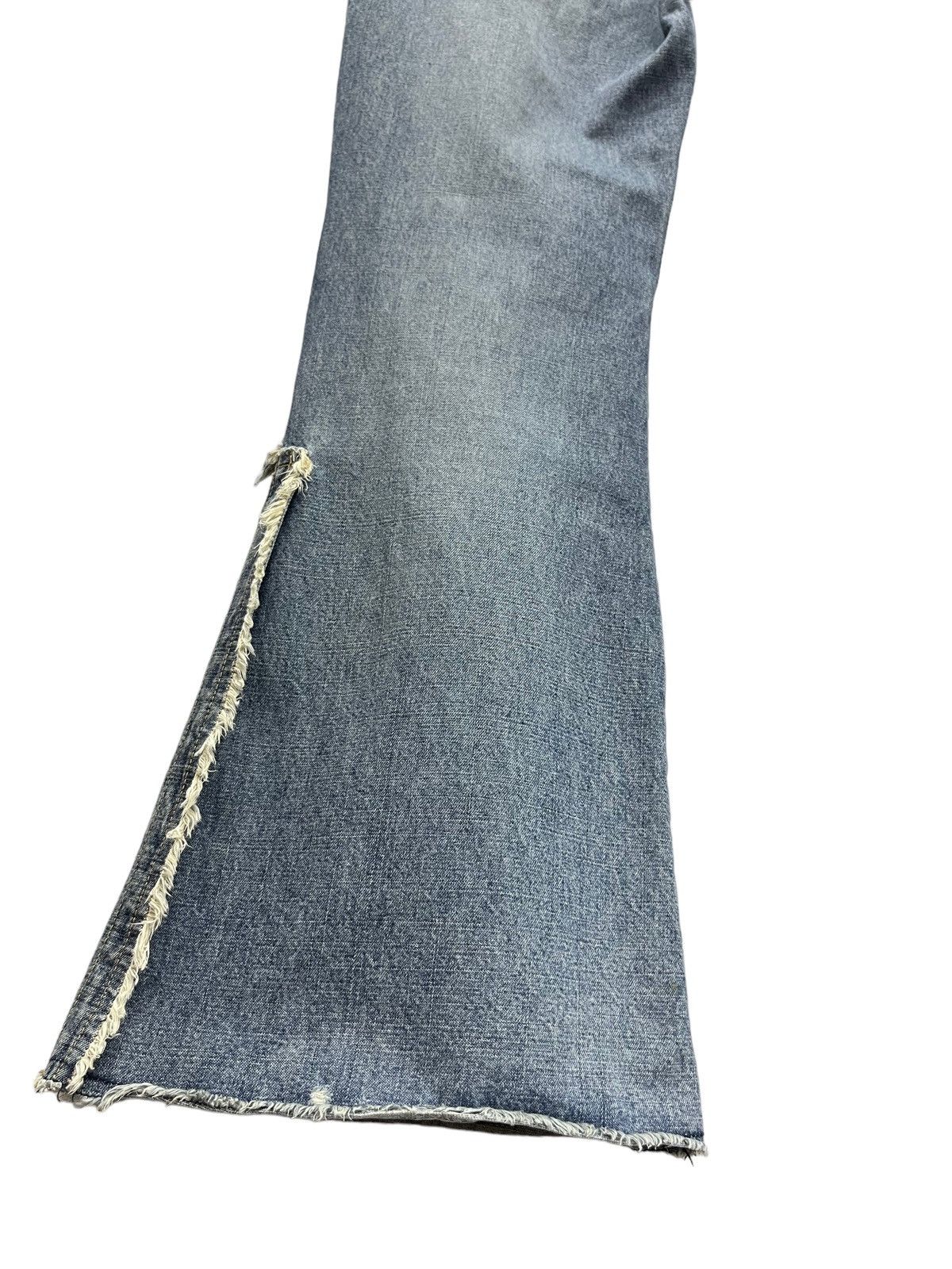 Designer × Japanese Brand × Vintage Vintage 90’s Japanese Denim Frayed Hem Bell Bottom Flared Size US 32 / EU 48 - 14 Thumbnail