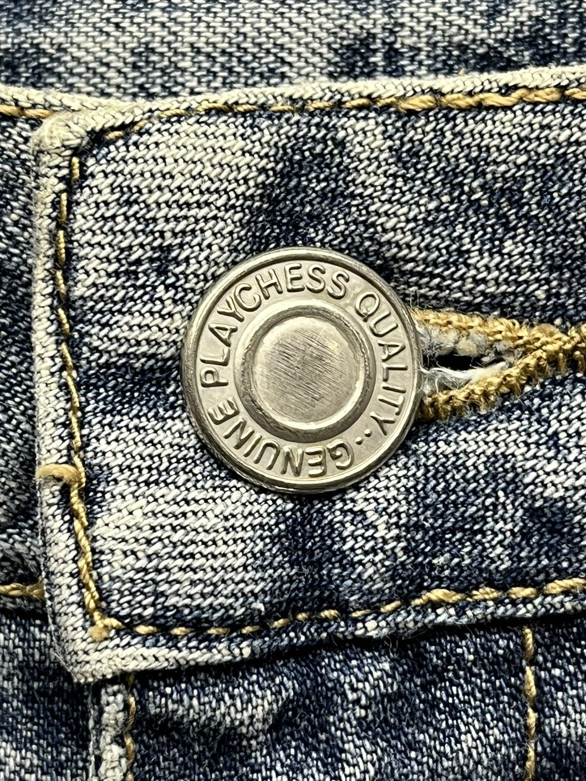 Designer × Japanese Brand × Vintage Vintage 90’s Japanese Denim Frayed Hem Bell Bottom Flared Size US 32 / EU 48 - 7 Thumbnail