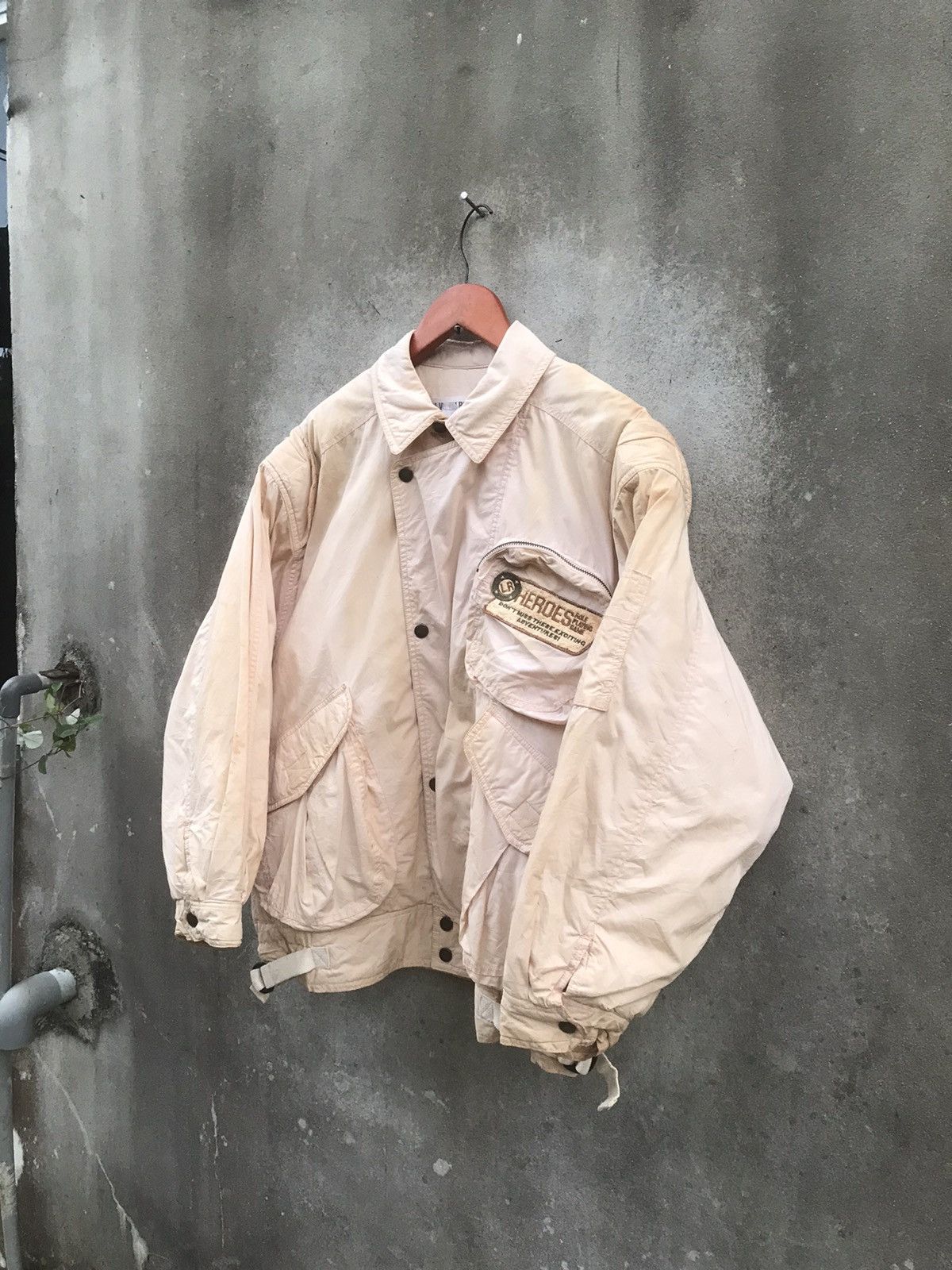 Vintage Archive LA VIE EN ROSE Multi-Pocket Technical Bomber Jacket Size US M / EU 48-50 / 2 - 8 Thumbnail