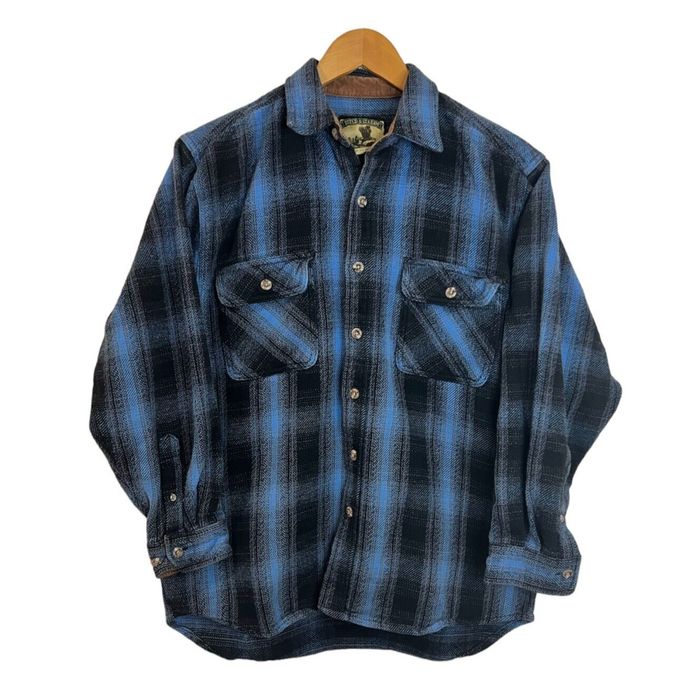 Field And Stream Vintage Field & Stream Heavy Cotton Flannel Med Plaid Blue Grailed