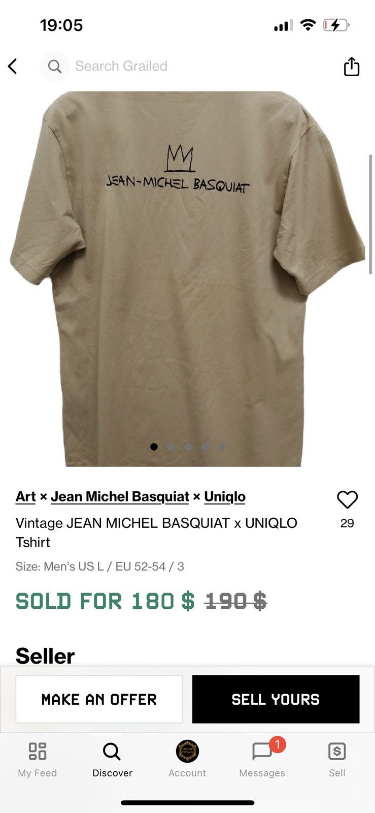 Japanese Brand Uniqlo Jean Michel Basquiat T-Shirt Size US L / EU 52-54 / 3 - 3 Thumbnail