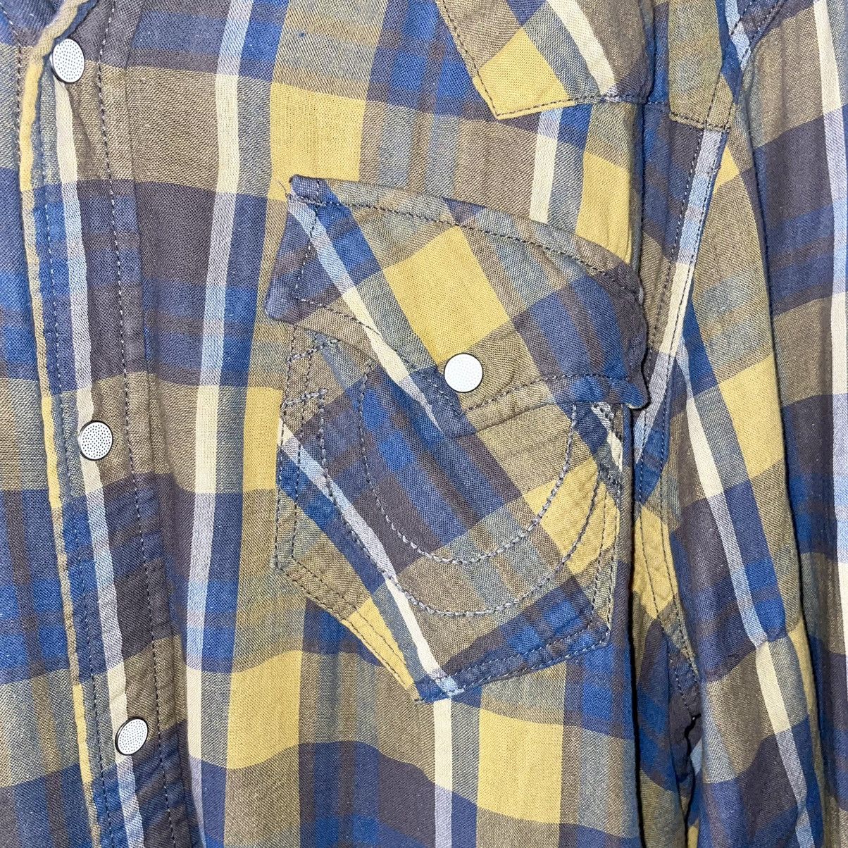 True Religion TRUE RELIGION Plaid Long Sleeve Western Button Up - XXL Size US XXL / EU 58 / 5 - 4 Thumbnail