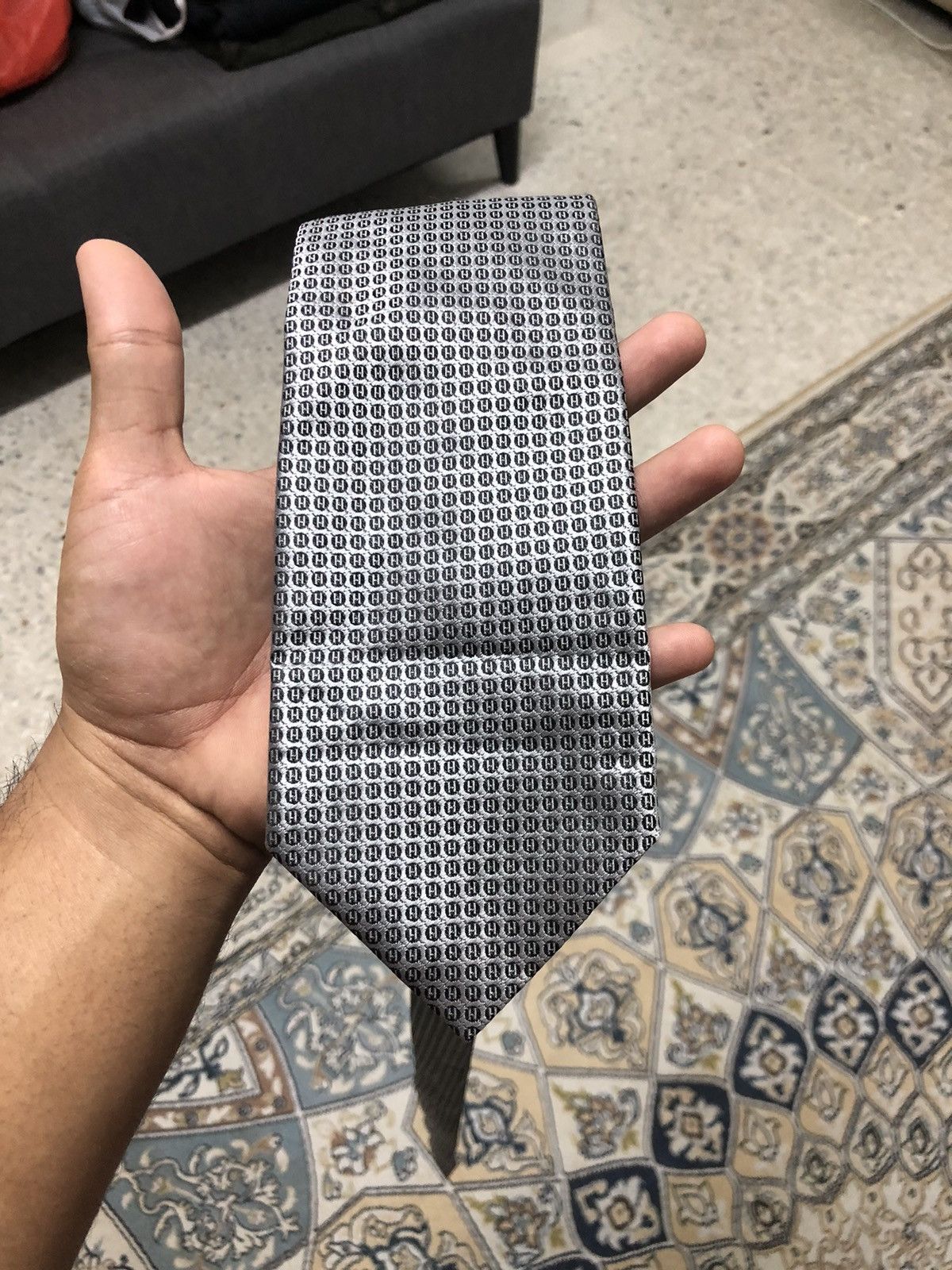 Hermes Vintage Hermes Paris Monogram Silver Silk Ties Size ONE SIZE - 11 Thumbnail