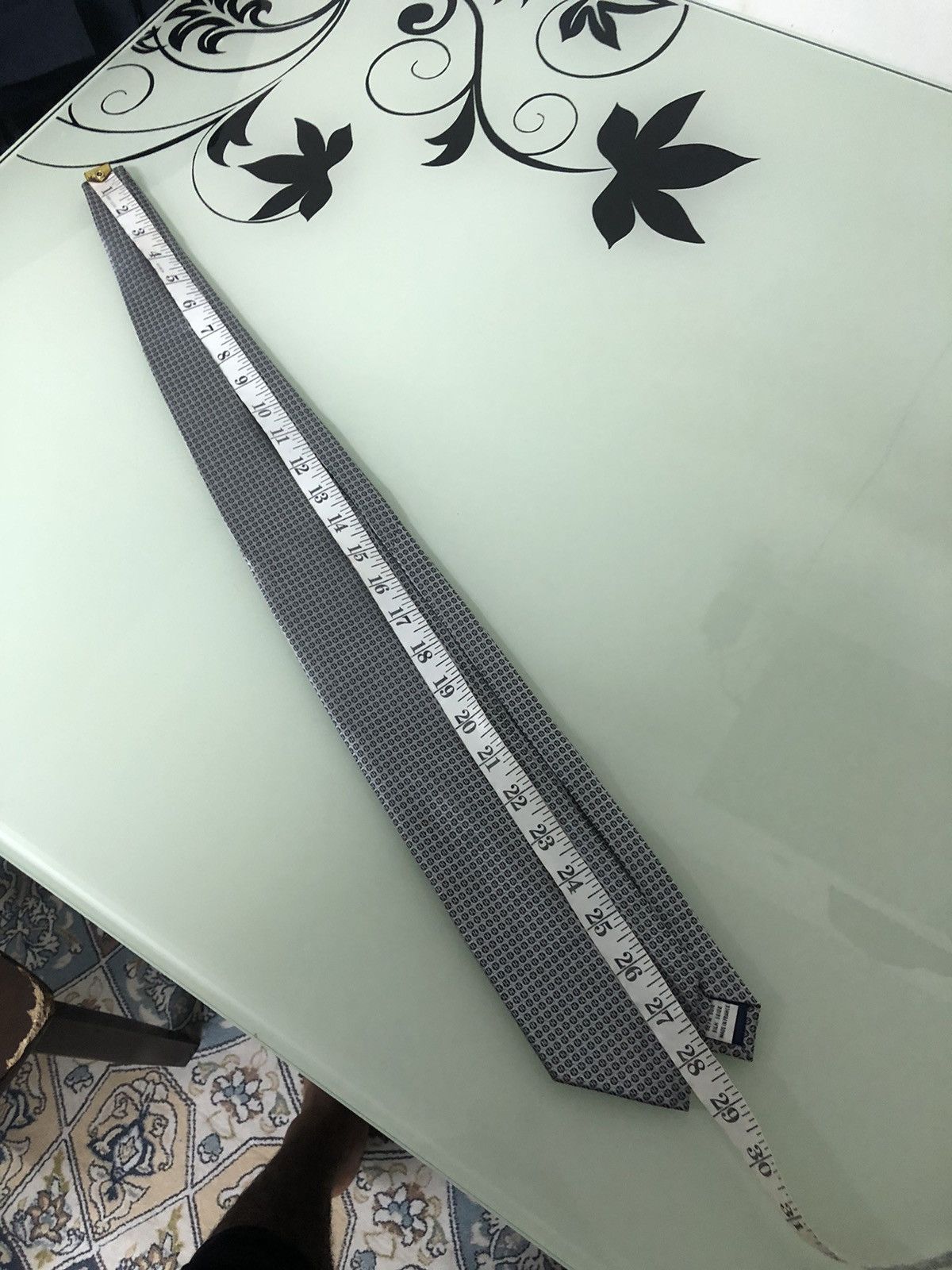 Hermes Vintage Hermes Paris Monogram Silver Silk Ties Size ONE SIZE - 14 Thumbnail