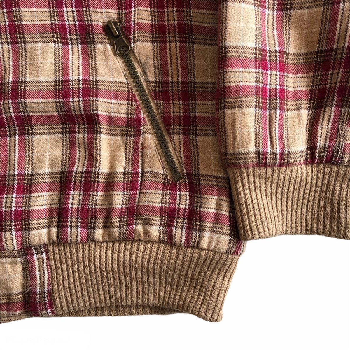 Japanese Brand Vintage 90's Checkered Sweater Zipper Hoodie by GRECOT Size US S / EU 44-46 / 1 - 4 Thumbnail