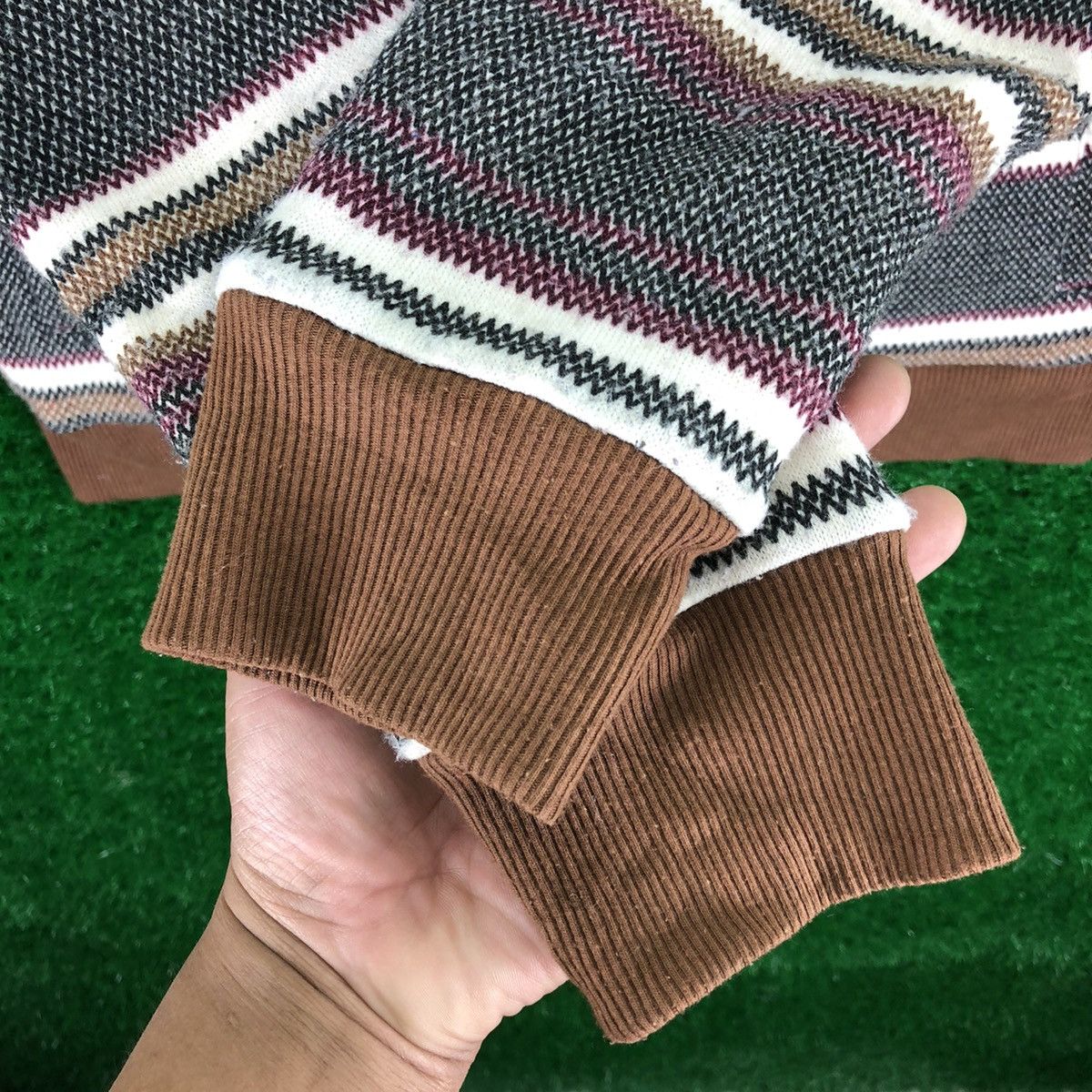 Japanese Brand Vintage Navajo Knit Sweater Hoodie Fleece Lining by Rackbird Size US M / EU 48-50 / 2 - 11 Thumbnail