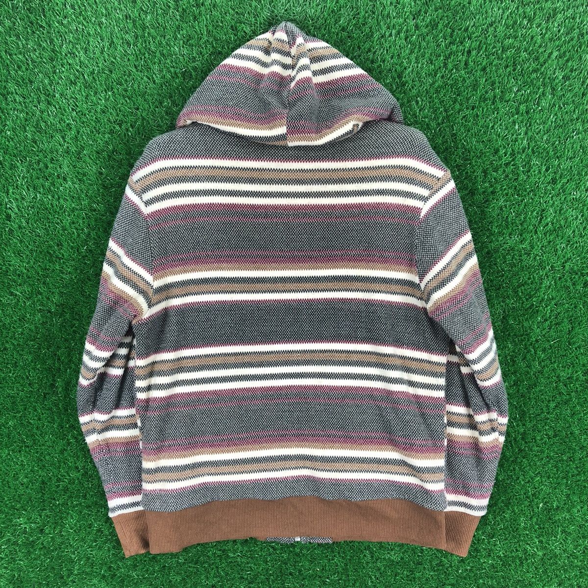 Japanese Brand Vintage Navajo Knit Sweater Hoodie Fleece Lining by Rackbird Size US M / EU 48-50 / 2 - 4 Thumbnail