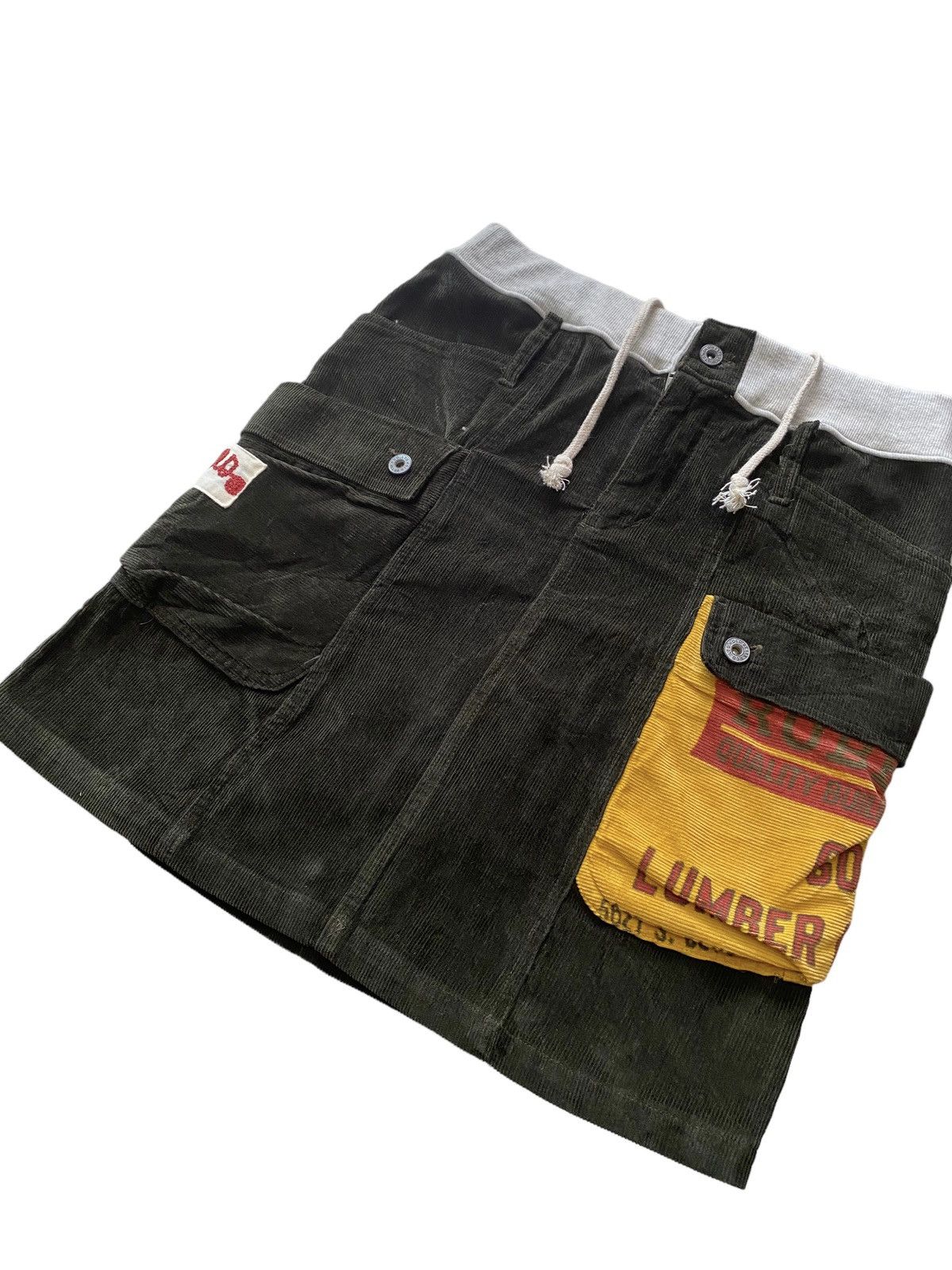 Hysteric Glamour Old Betty'S co.Ltd corduroy Skirt Design Pachwork pocket Size 30" / US 8 / IT 44 - 6 Thumbnail