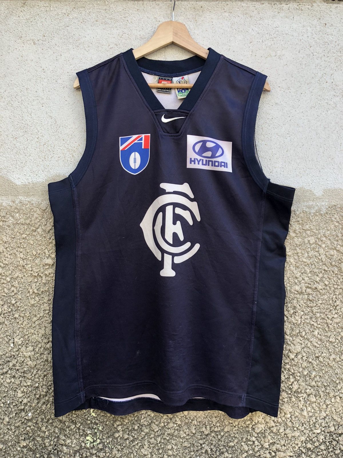 Nike × Vintage Vintage 2003 AFL Nike Carlton Blues Jersey Size US L / EU 52-54 / 3 - 1 Thumbnail