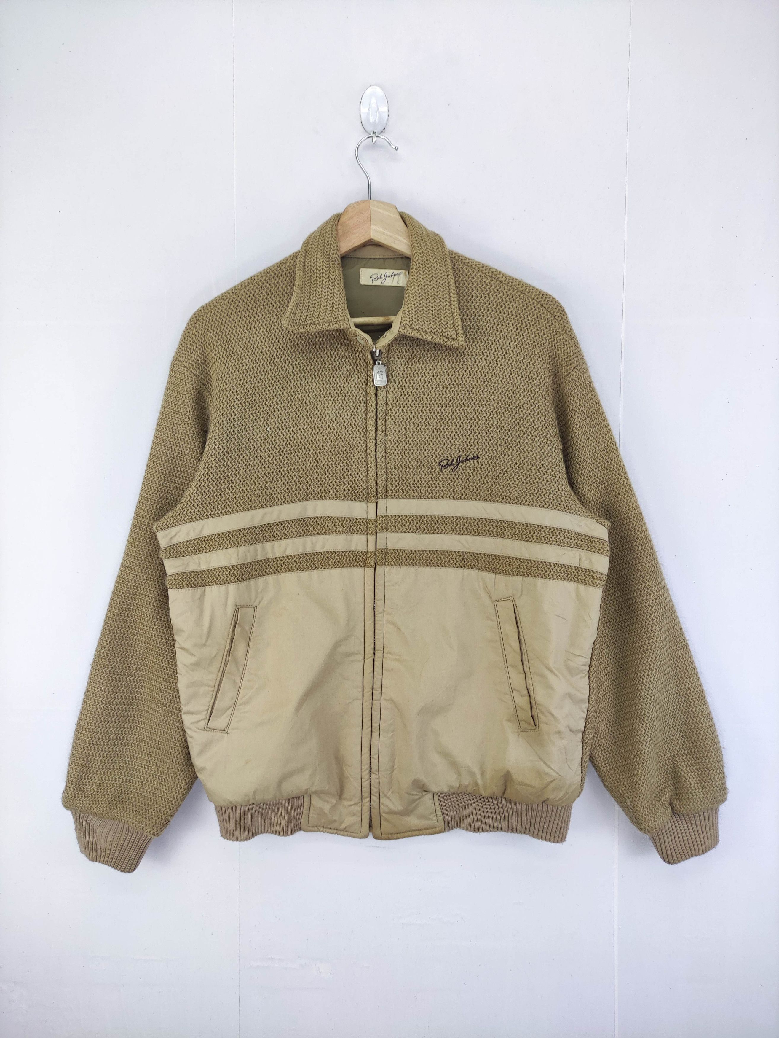 Japanese Brand Vintage Bob Johnson Wool Jacket Zipper Size US M / EU 48-50 / 2 - 1 Thumbnail