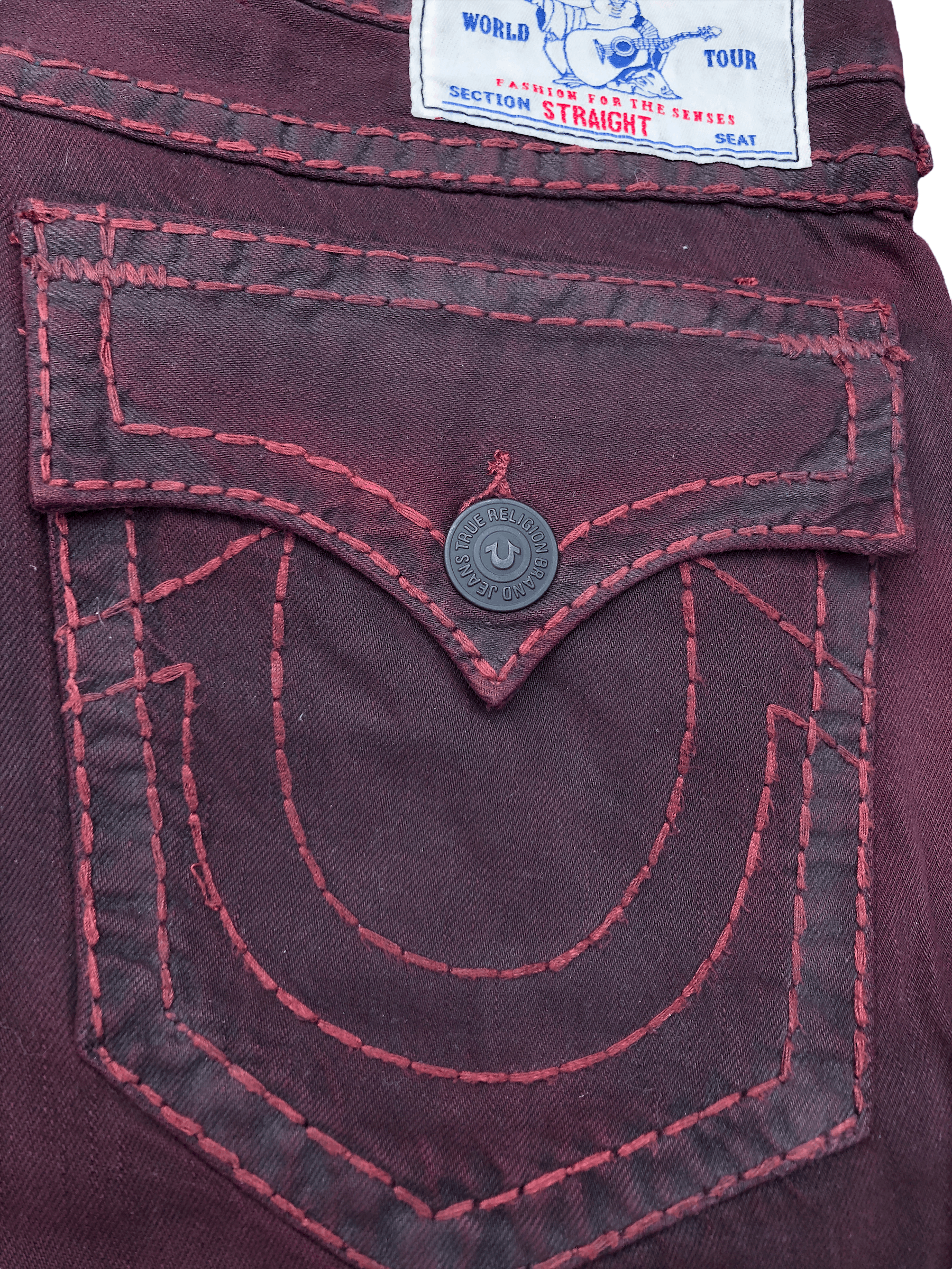 True Religion × Vintage Vintage True Religion Jeans Size 38 STRAIGHT Red Size US 38 / EU 54 - 9 Thumbnail