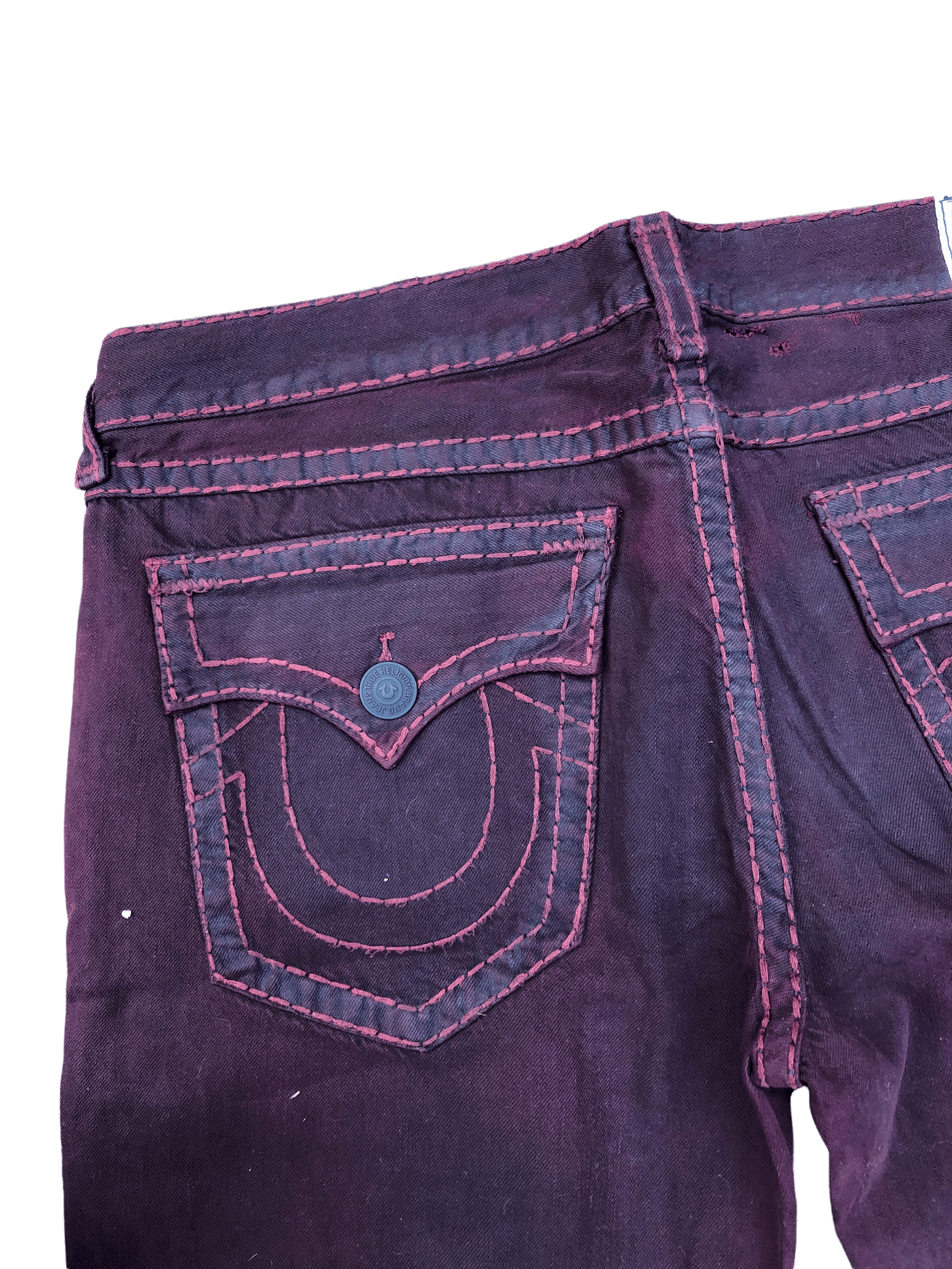 True Religion × Vintage Vintage True Religion Jeans Size 38 STRAIGHT Red Size US 38 / EU 54 - 12 Thumbnail