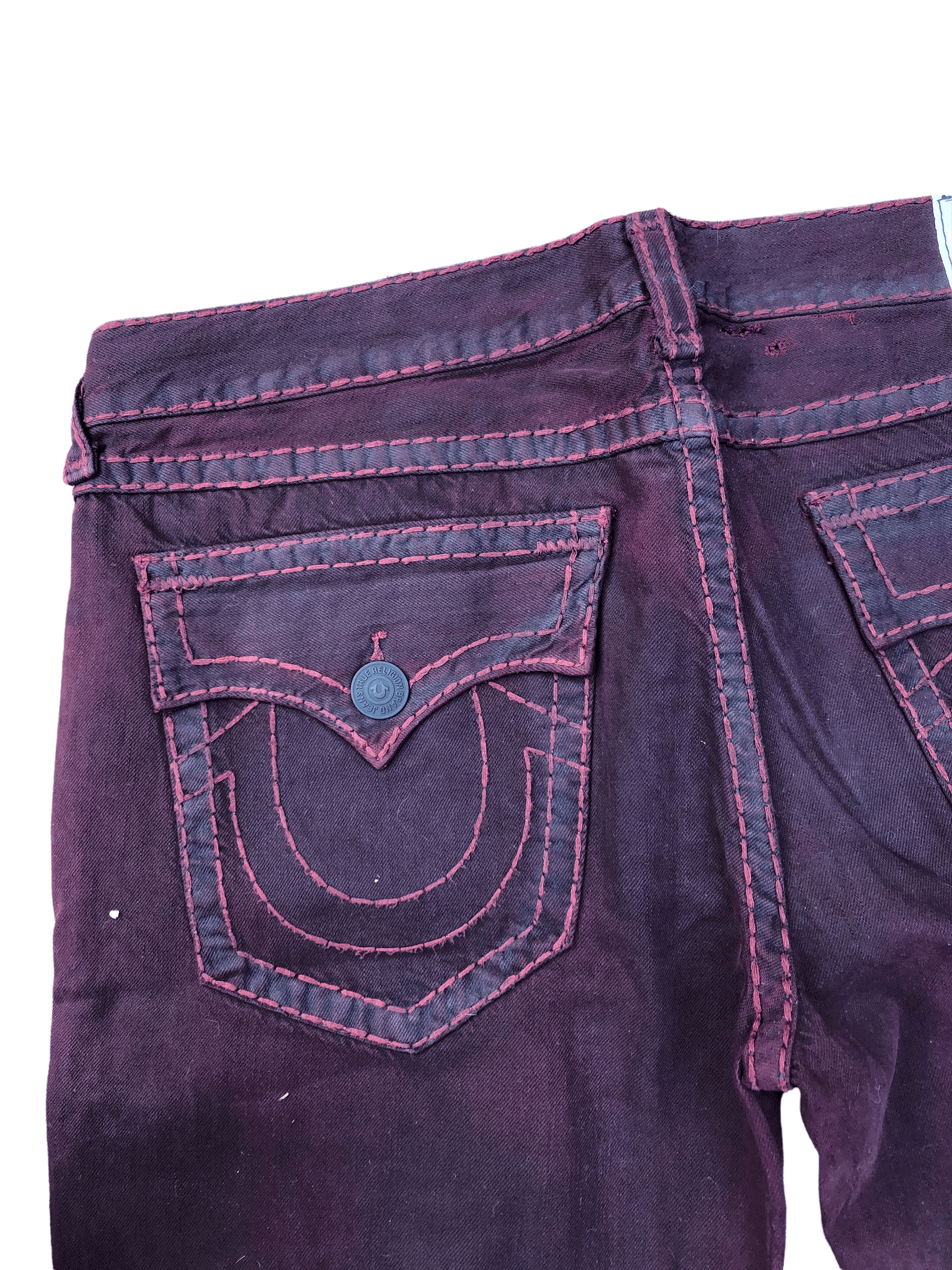 True Religion × Vintage Vintage True Religion Jeans Size 38 STRAIGHT Red Size US 38 / EU 54 - 13 Thumbnail