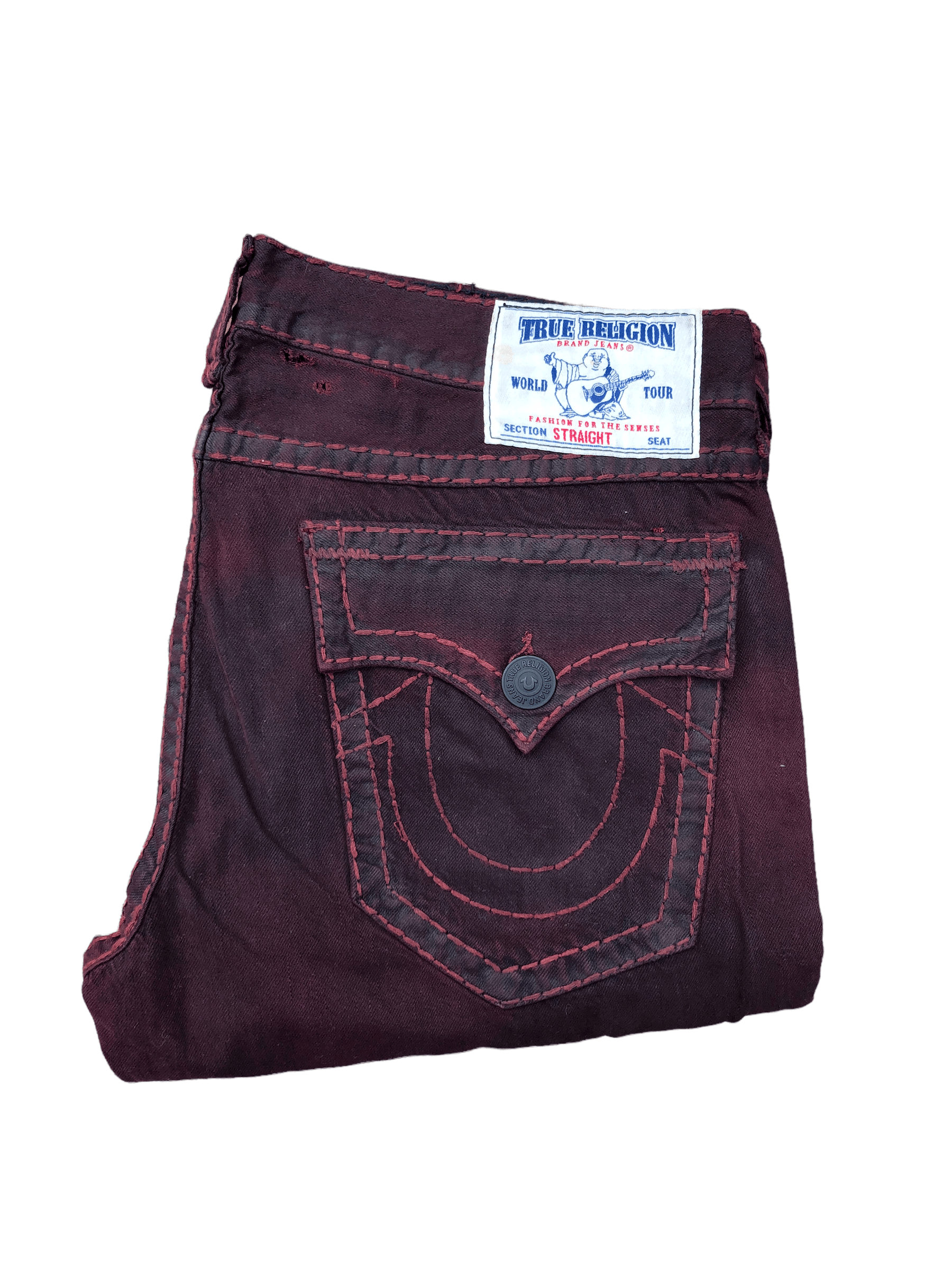 True Religion × Vintage Vintage True Religion Jeans Size 38 STRAIGHT Red Size US 38 / EU 54 - 2 Thumbnail