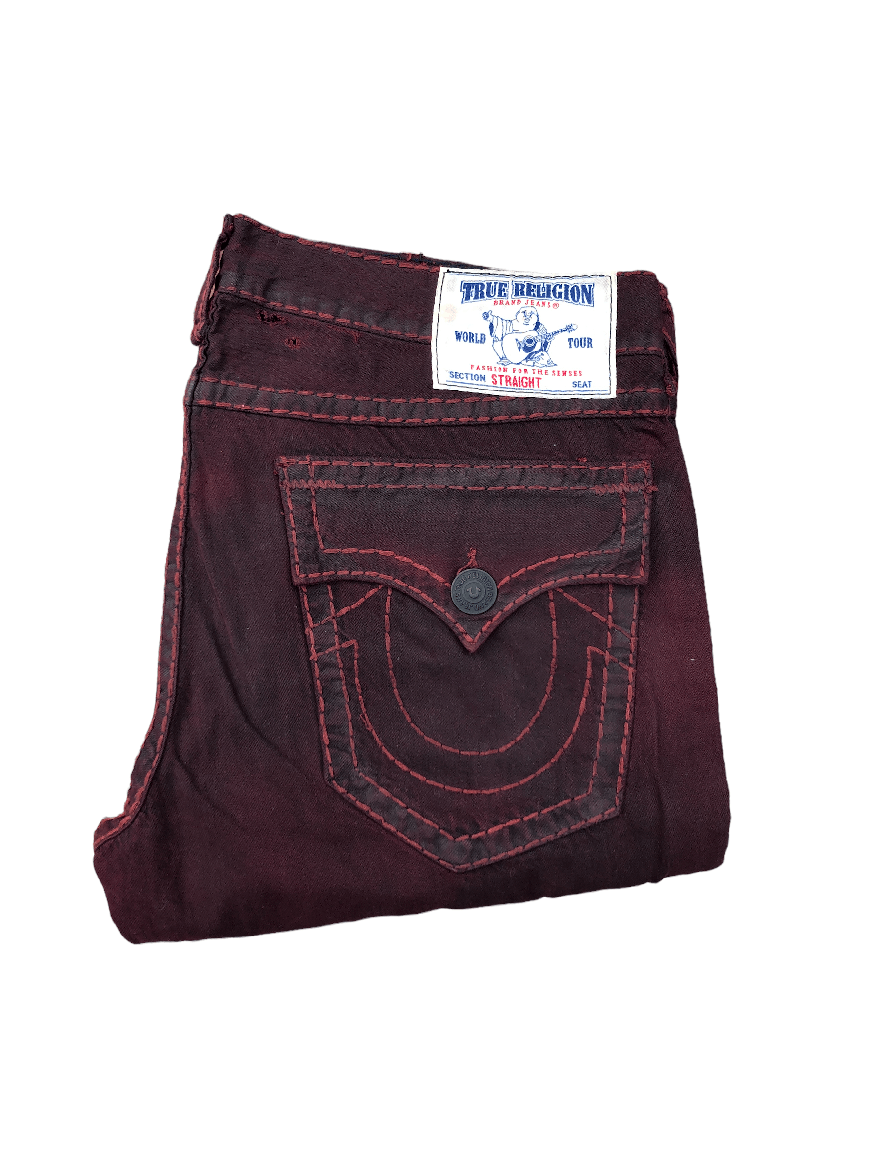 True Religion × Vintage Vintage True Religion Jeans Size 38 STRAIGHT Red Size US 38 / EU 54 - 1 Thumbnail
