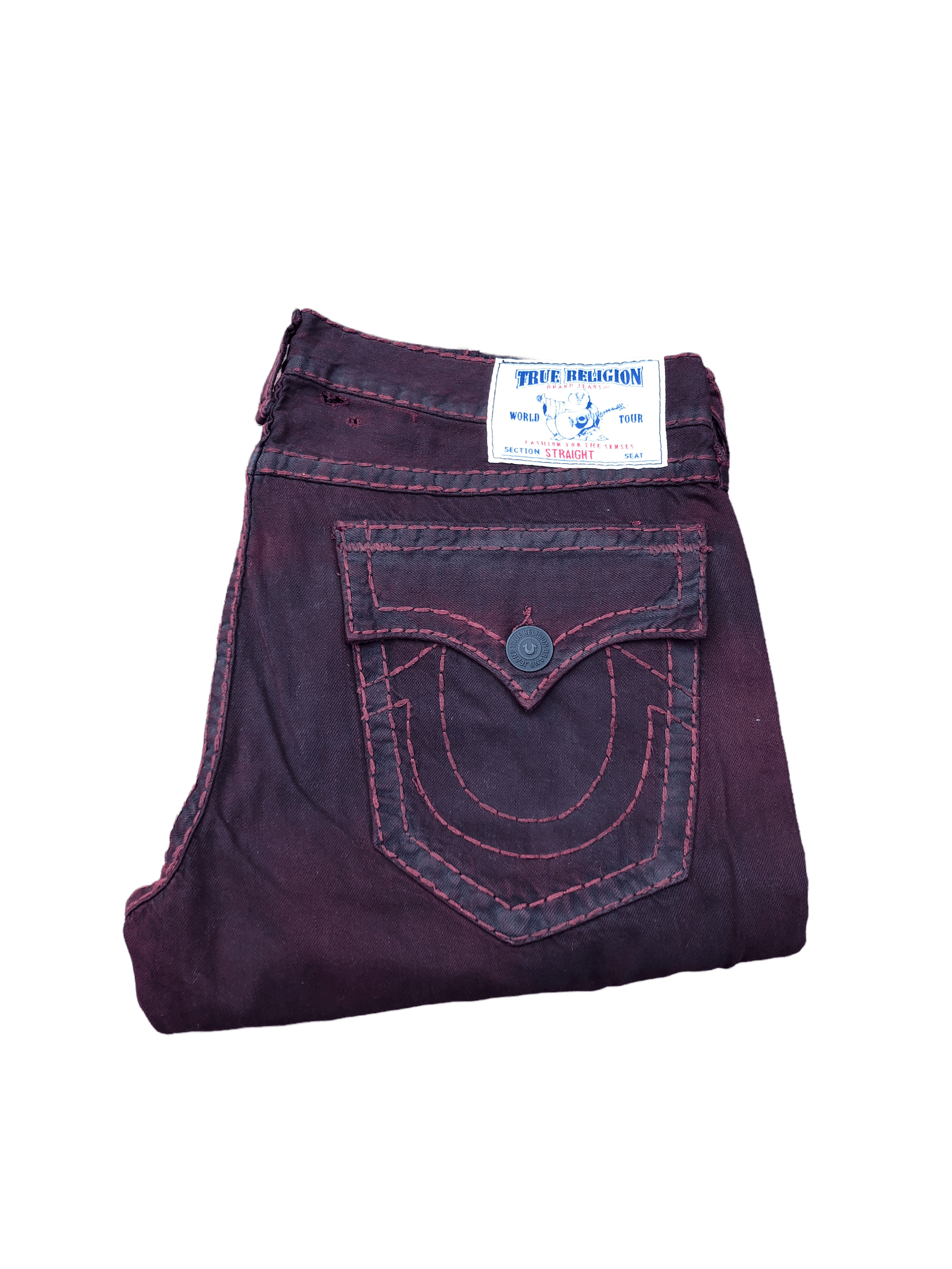 True Religion × Vintage Vintage True Religion Jeans Size 38 STRAIGHT Red Size US 38 / EU 54 - 7 Thumbnail