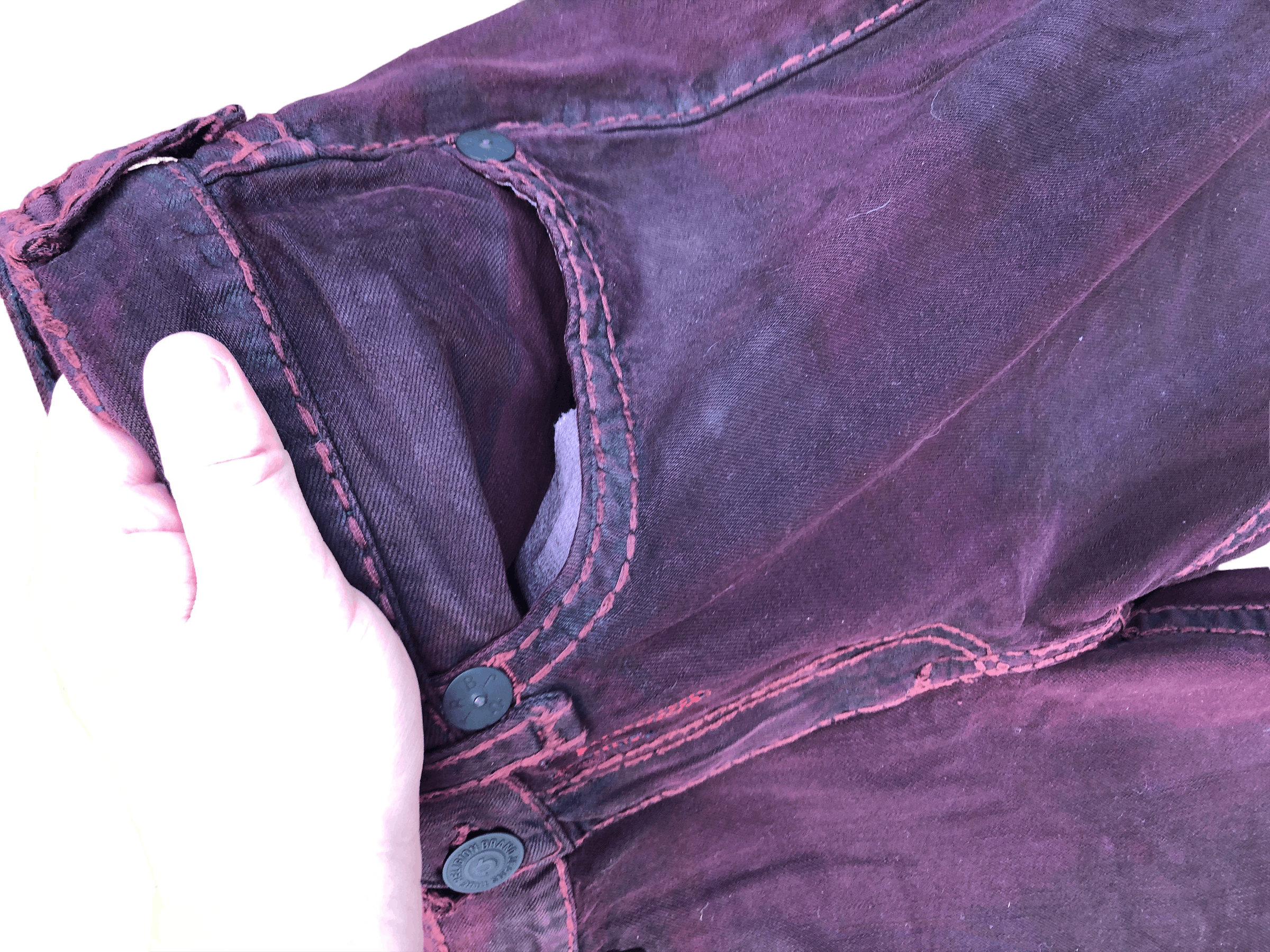 True Religion × Vintage Vintage True Religion Jeans Size 38 STRAIGHT Red Size US 38 / EU 54 - 18 Thumbnail