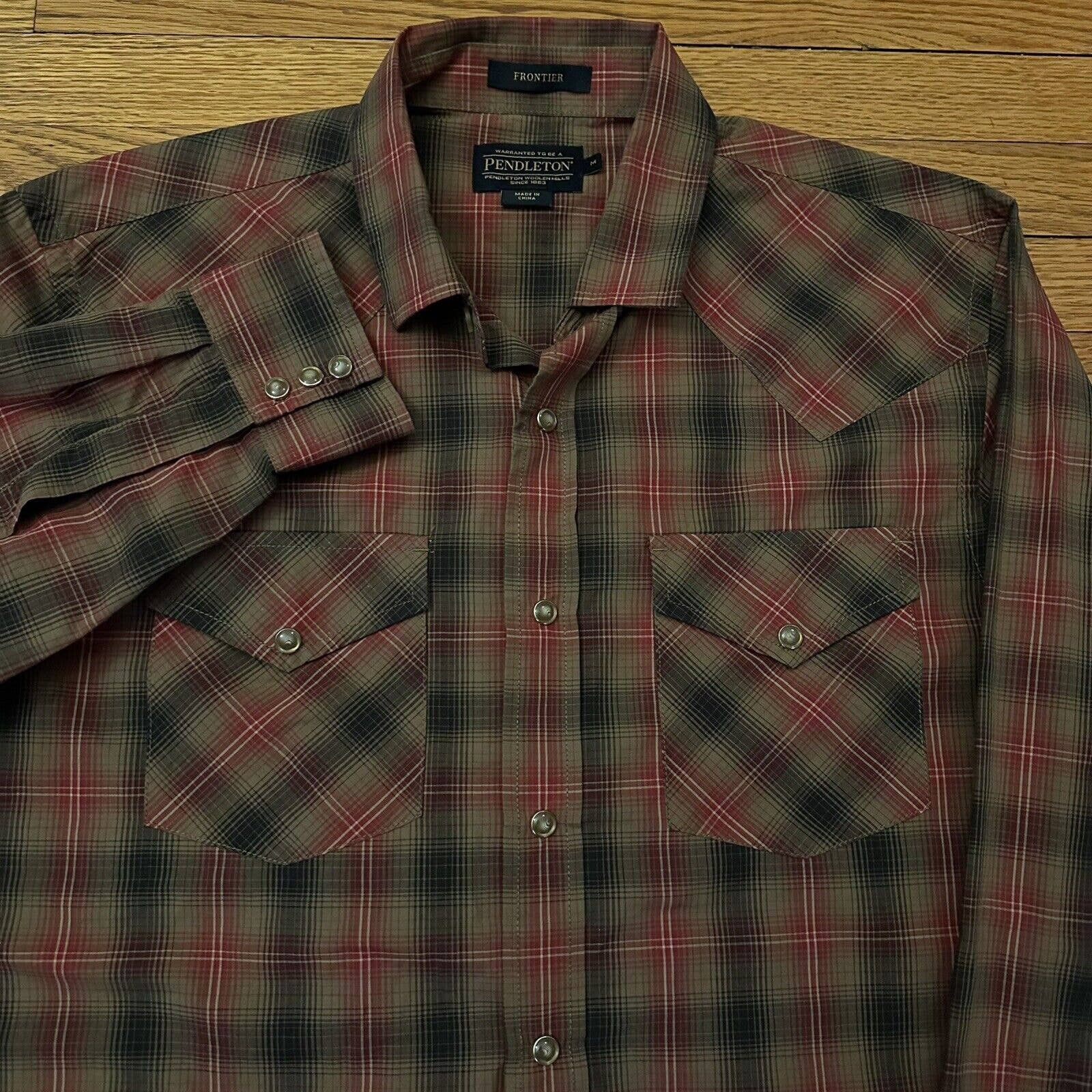 Pendleton Pendleton Frontier Brown Plaid Western Pearl Snap Shirt | Grailed