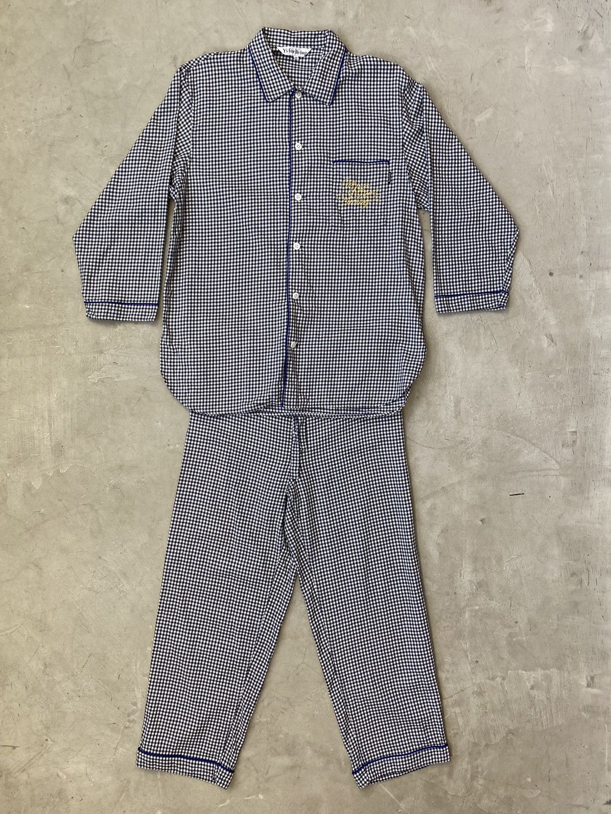 image of Yohji Yamamoto Yohji Y’S For Living Pijama Set in Plaid, Men's (Size 32)