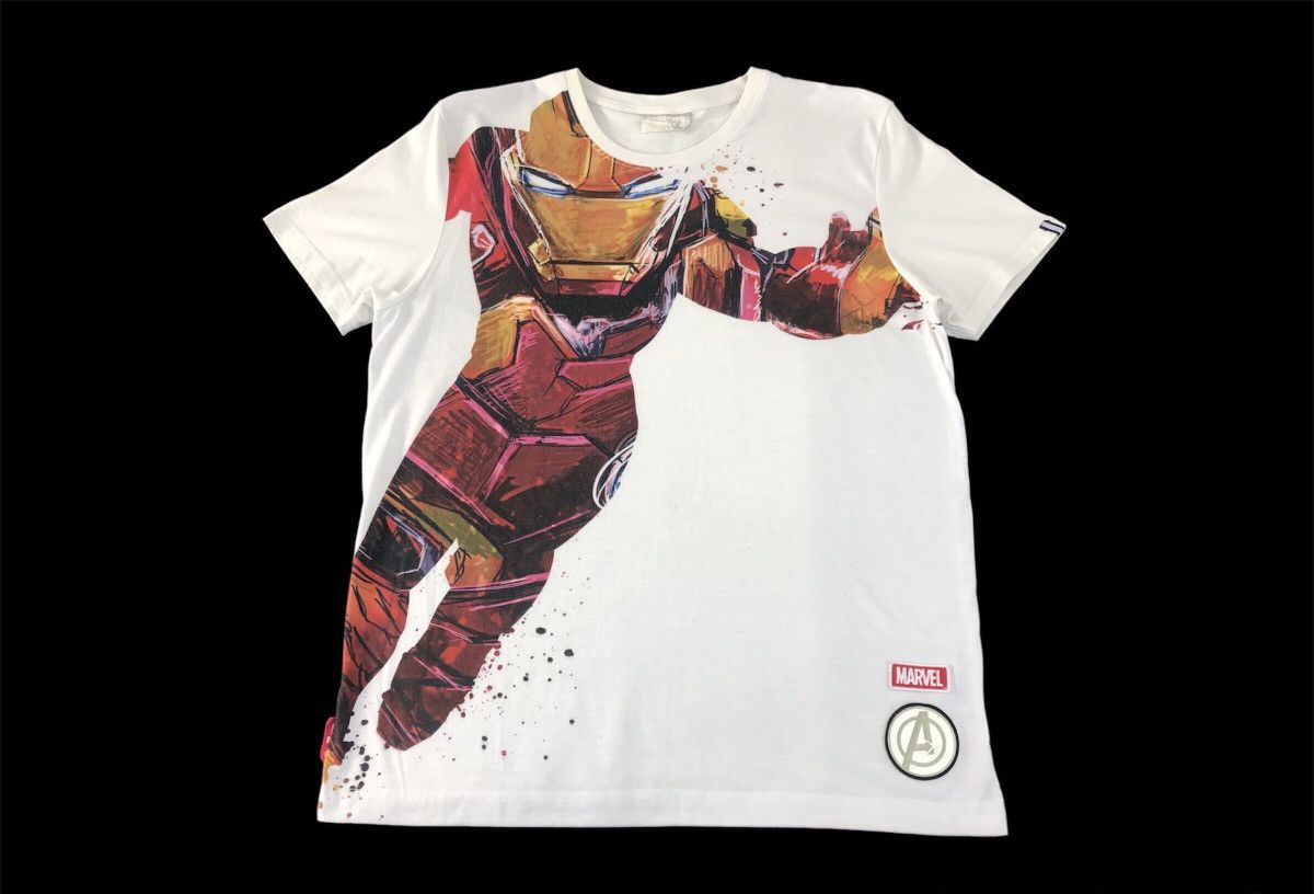 Giordano × Marvel Comics Giordano X Marvel Avengers Big Logo Iron Man Tee Size US L / EU 52-54 / 3 - 1 Thumbnail