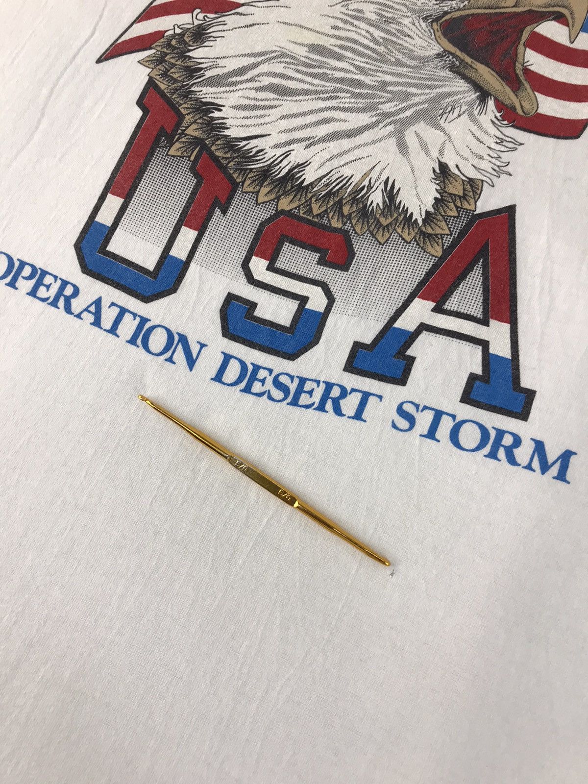 Vintage Vintage Usa Operation Desert Storm Big Logo Eagle Tee Size US L / EU 52-54 / 3 - 6 Thumbnail