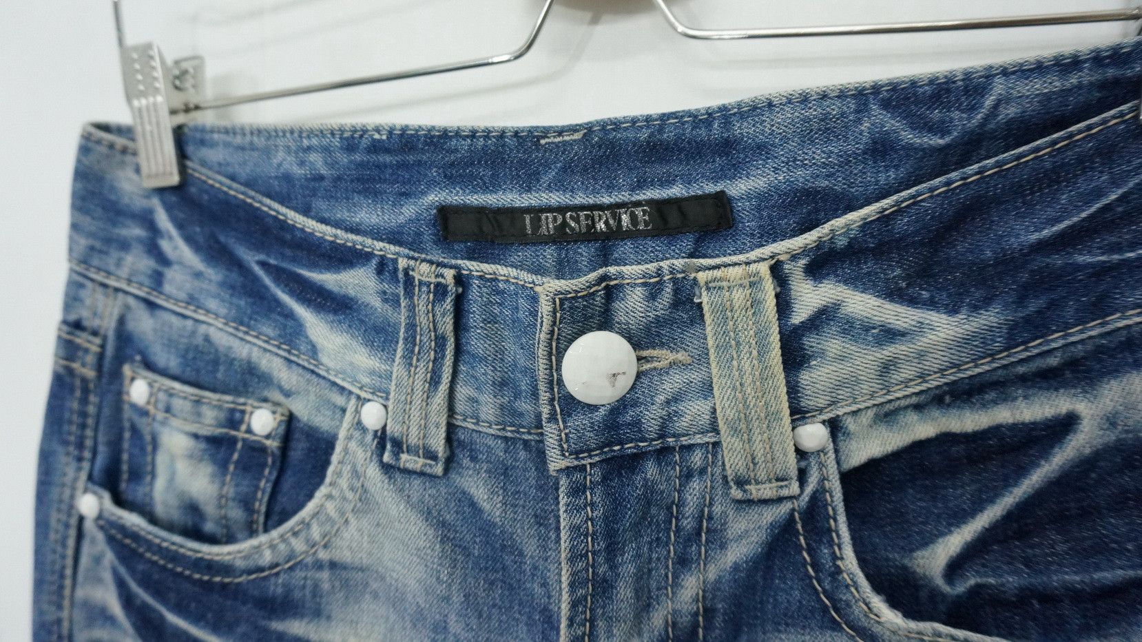 Lip Service Vintage LIP SERVICE Ripped Skinny Women's Jeans Size 28" / US 6 / IT 42 - 6 Thumbnail
