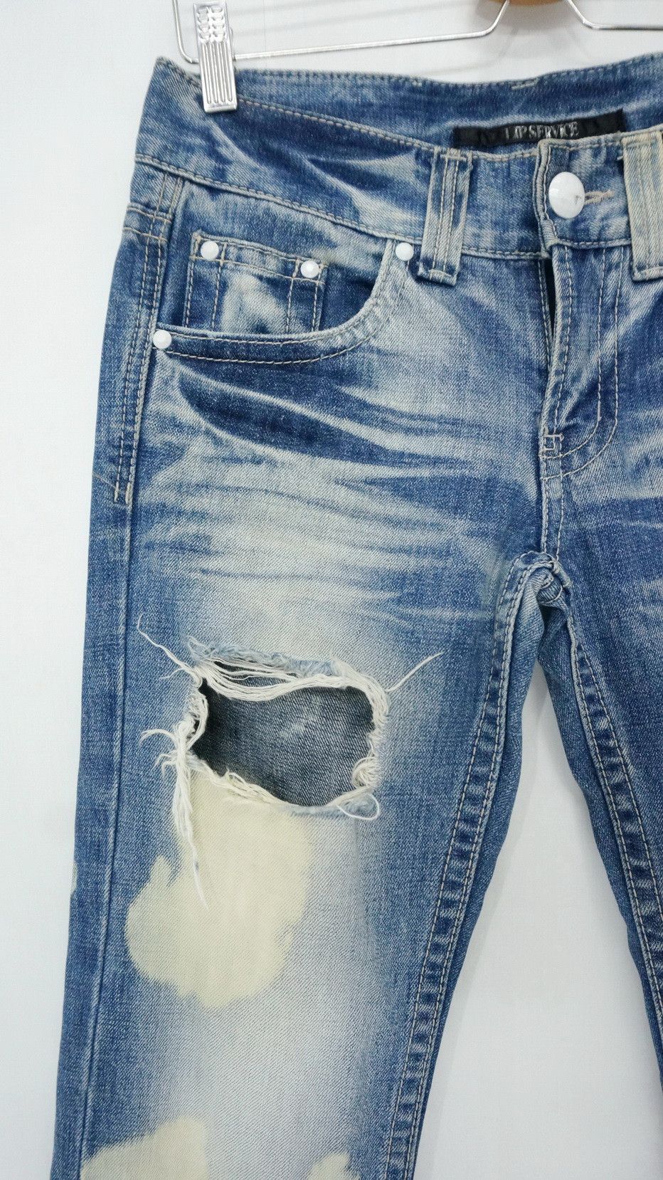 Lip Service Vintage LIP SERVICE Ripped Skinny Women's Jeans Size 28" / US 6 / IT 42 - 4 Thumbnail