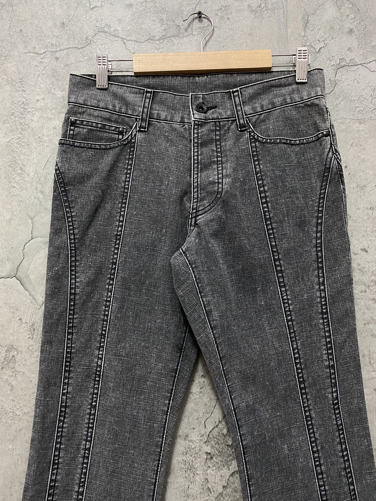 5351 POUR LES HOMMES × Japanese Brand 5351 Pour Less Homme Reconstructed Flared Denim Pants Size US 29 - 4 Thumbnail
