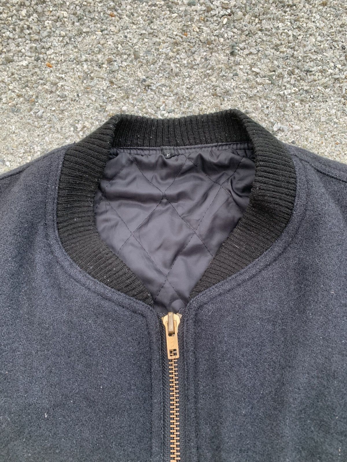 Vintage Vintage Zip Up Wool Bombers Jacket Size US XL / EU 56 / 4 - 4 Thumbnail
