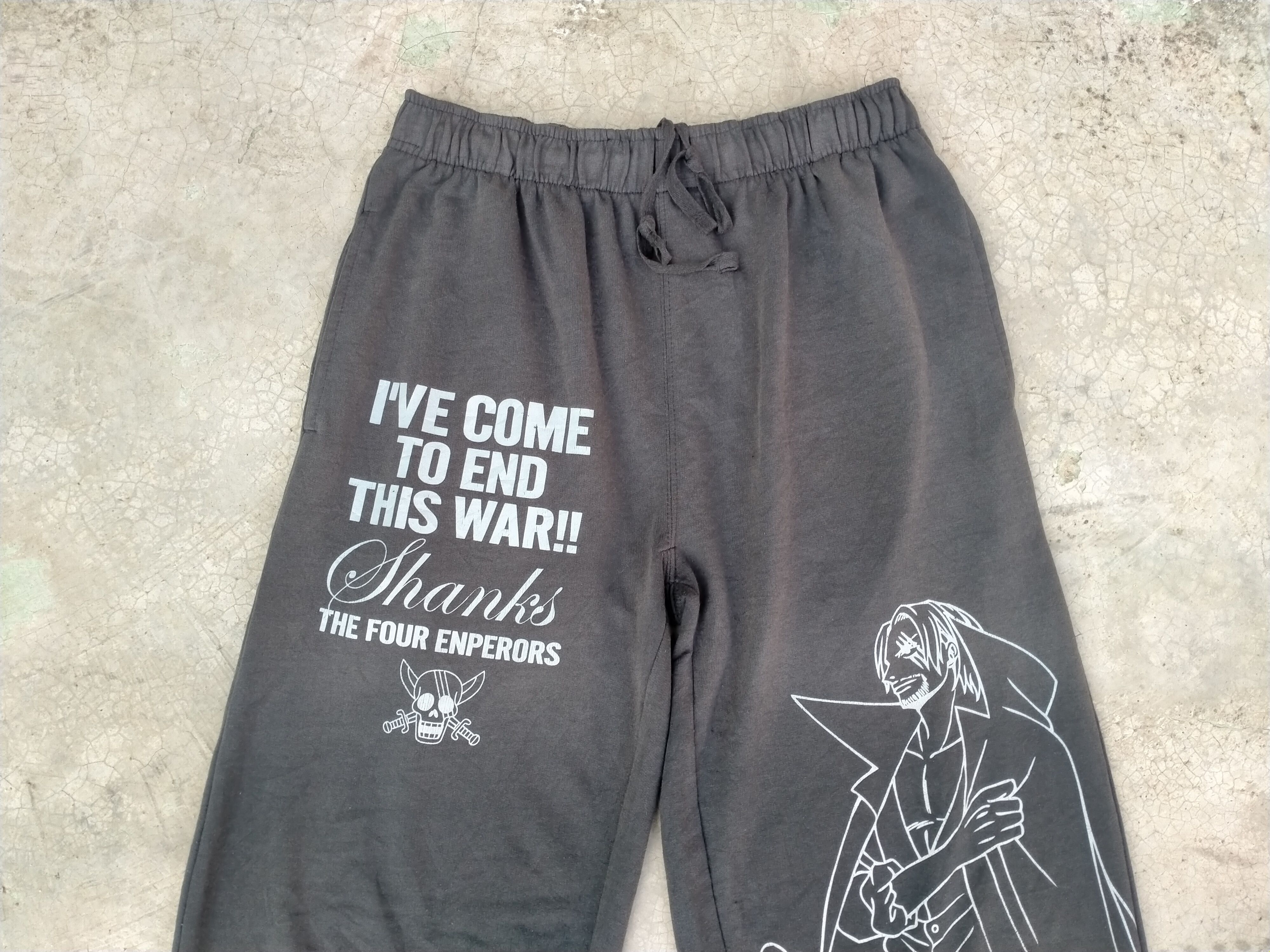 Anime × Japanese Brand × One Piece Extremely Rare VTG ONE PIECE AKAGAMI NO SHANKS Sweatpants Size US 34 / EU 50 - 4 Thumbnail