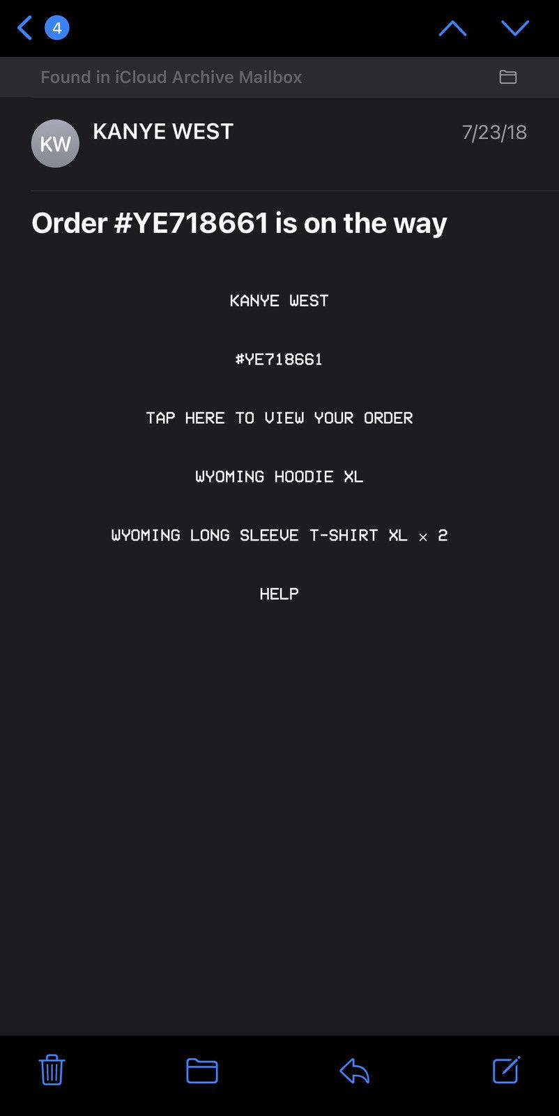 Kanye West KANYE WEST WYOMING LS TEE Size US XL / EU 56 / 4 - 8 Thumbnail