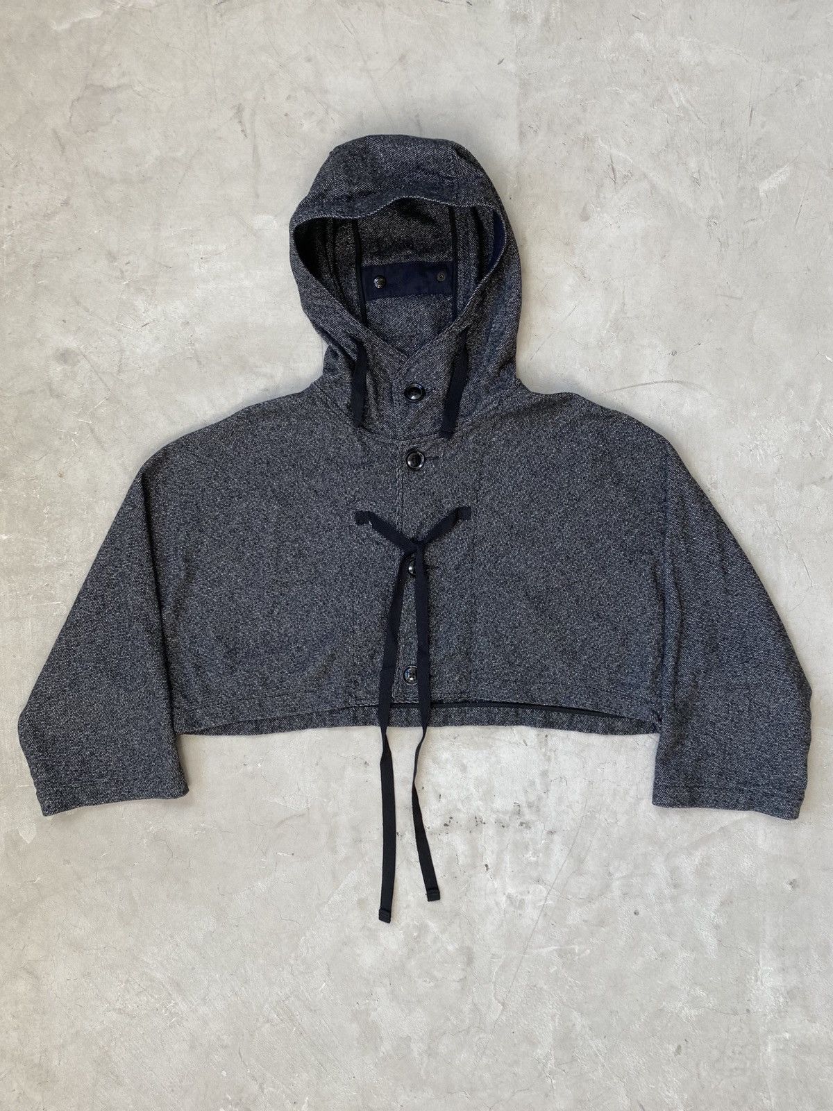 image of Engineered Garments Wool Cropped Bolero Jacket in Grey, Men's (Size Medium)