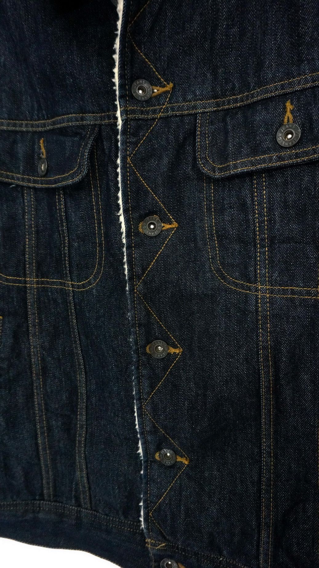 Japanese Brand 🔥🇯🇵 Japan GU Sherpa Indigo Denim Jacket Size US M / EU 48-50 / 2 - 5 Thumbnail
