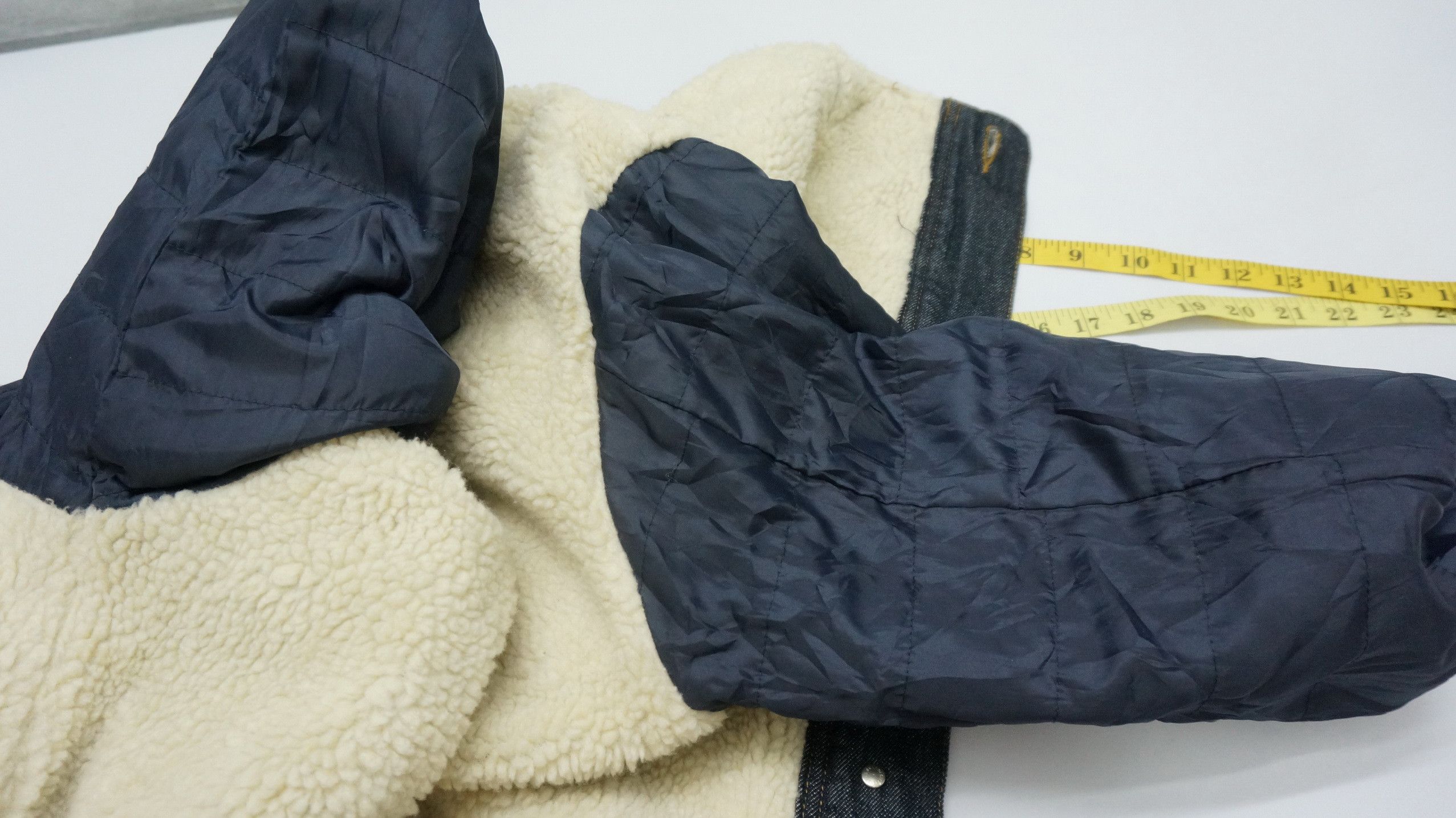 Japanese Brand 🔥🇯🇵 Japan GU Sherpa Indigo Denim Jacket Size US M / EU 48-50 / 2 - 17 Thumbnail