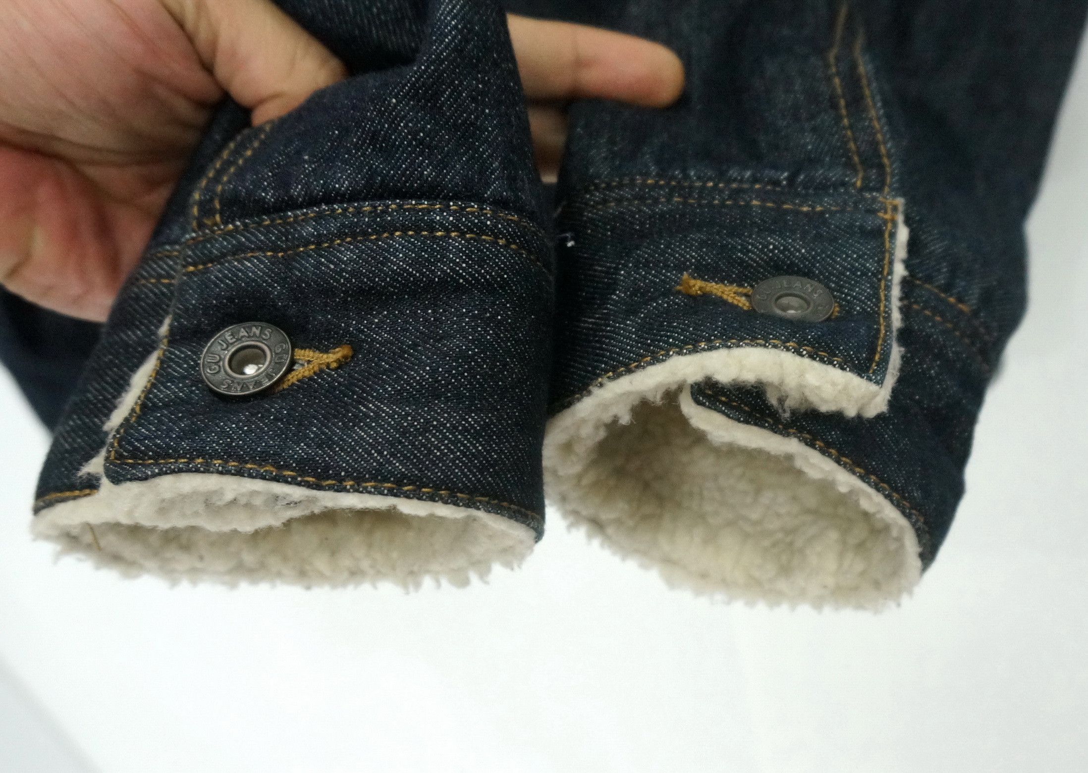 Japanese Brand 🔥🇯🇵 Japan GU Sherpa Indigo Denim Jacket Size US M / EU 48-50 / 2 - 7 Thumbnail
